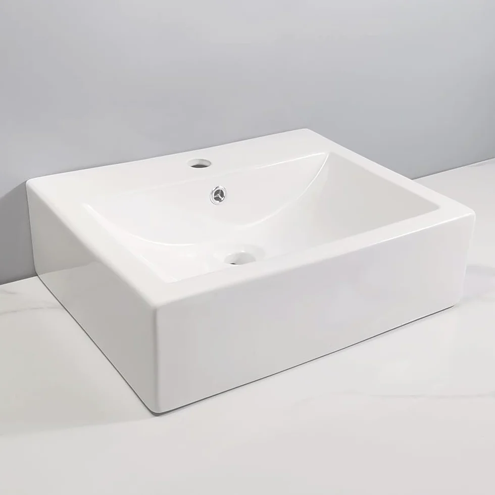 Umywalka Nablatowa Łazienkowa Prosta Umywalka Ceramiczna Nablatowa Łazienka Biała Nowoczesna Prostokątna Umywalka Ceramiczna Kwadratowa Umywalka Ceramiczna Umywalki Łazienkowe