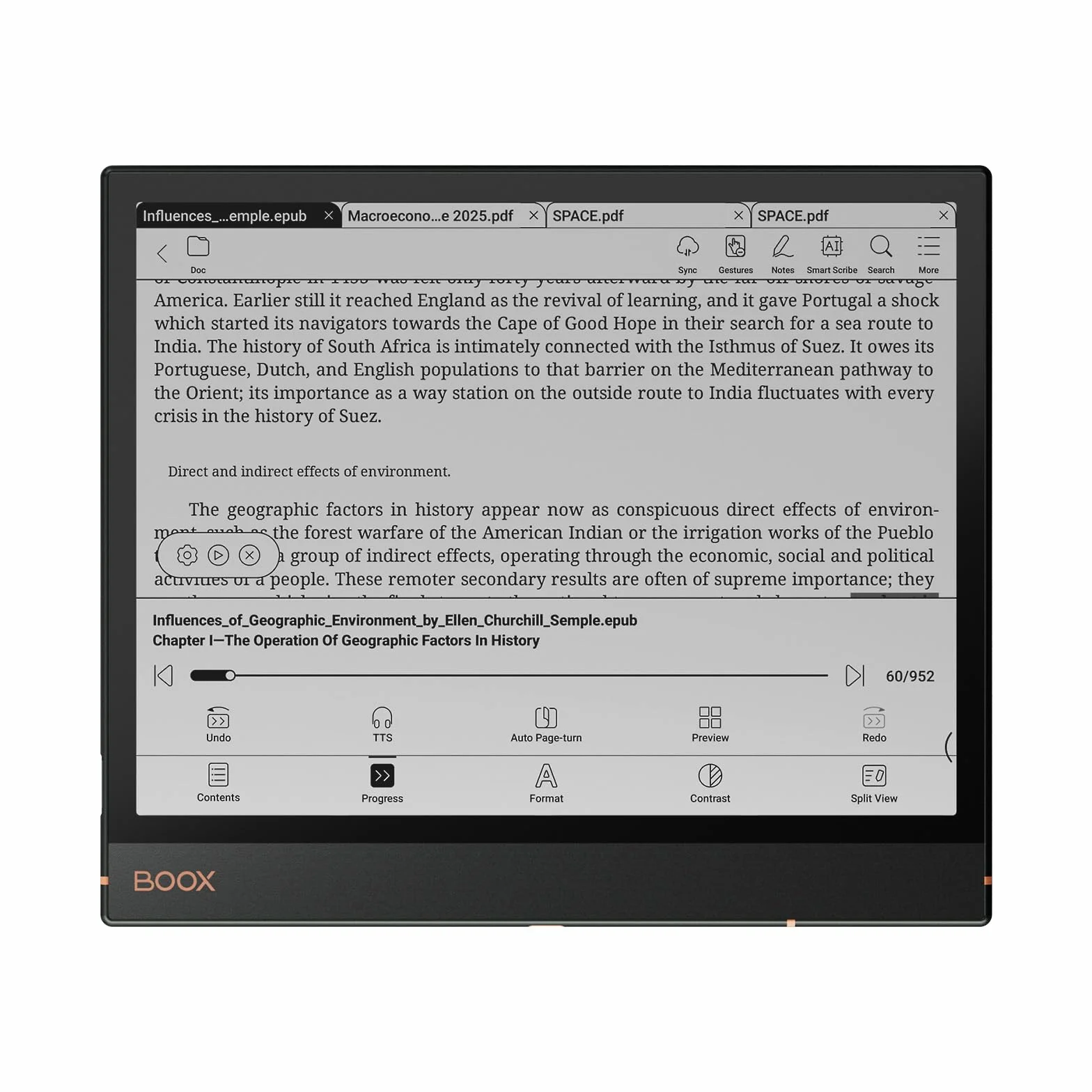 BOOX Note Air3 10.3 Cale Tablet ePapier Monochromatyczny 64 GB Android 12 E-ink WiFi