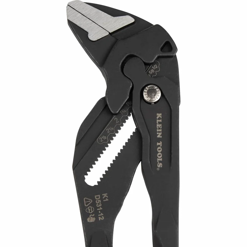 Klein Tools D53112 Kompaktowy klucz do szczypiec, wielofunkcyjny klucz nastawny z gładkimi szczękami, 30 cm