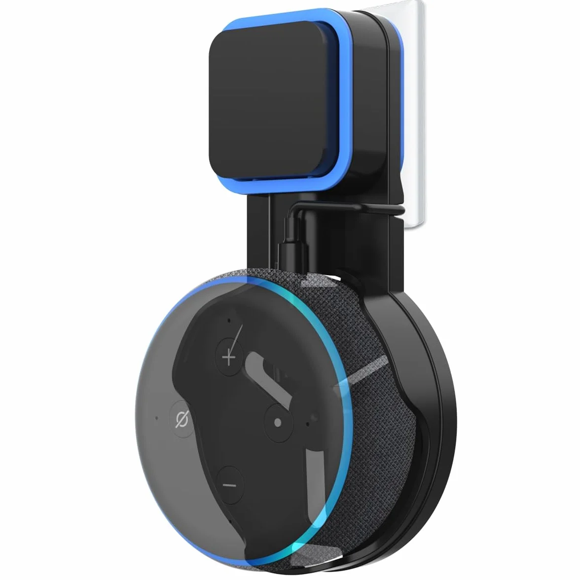 PlusAcc Uchwyt do montażu na stojaku 3. generacji do inteligentnego głośnika Google Home 3. generacji, bez śrub (czarny)