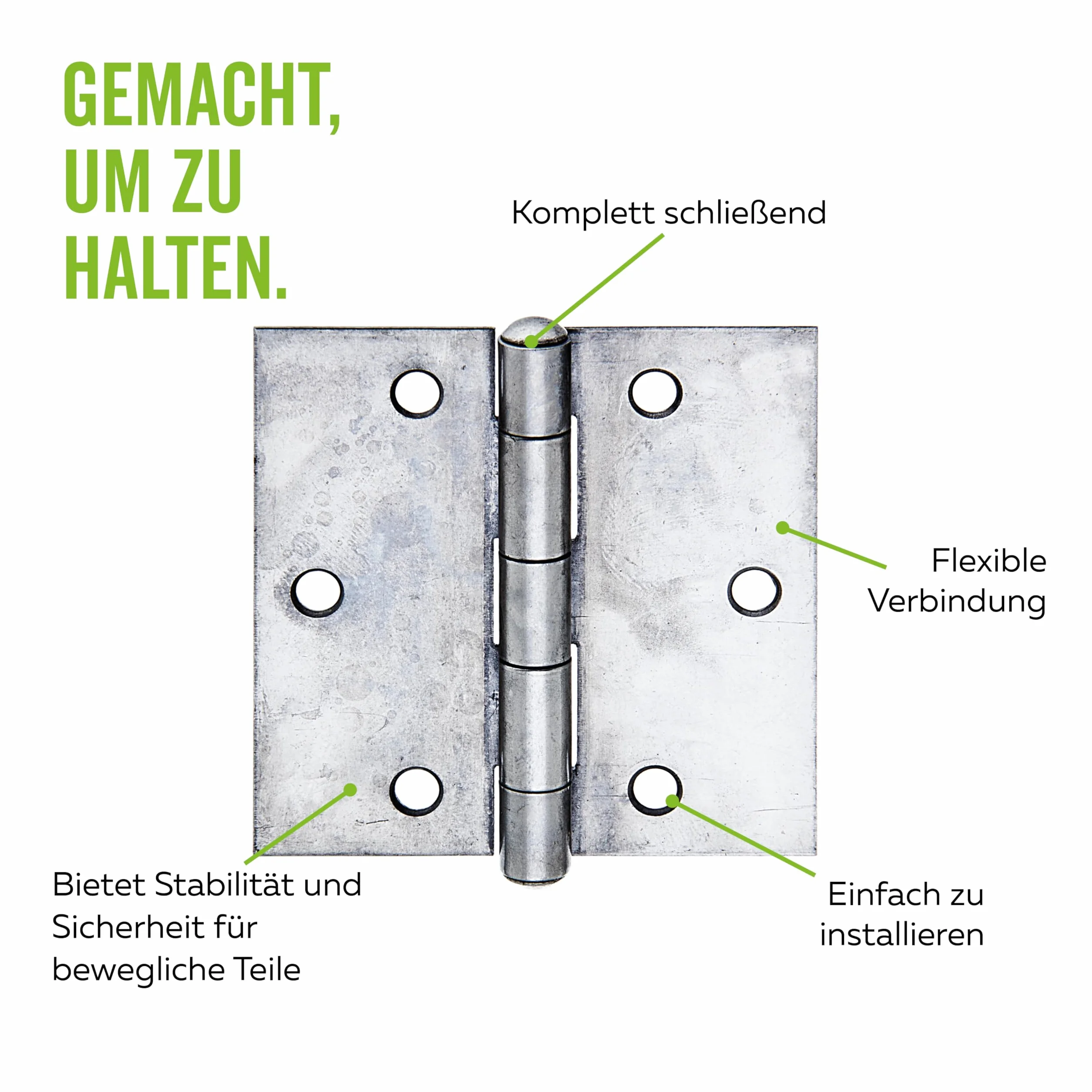 GAH-Alberts Zawiasy 361266 | kwadratowe | stal szlachetna | 60 x 60 mm | zestaw 20 sztuk