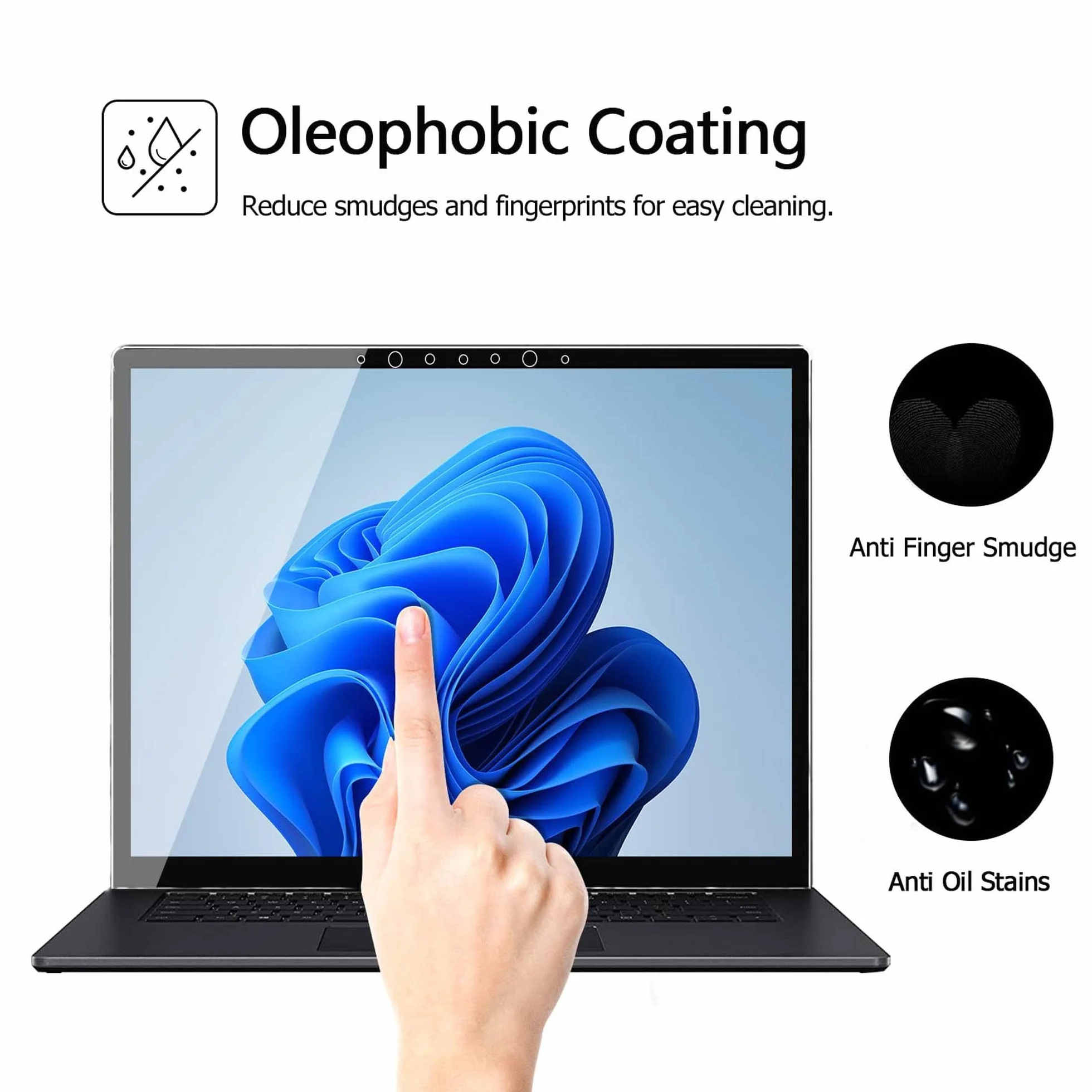 MEGOO Ochraniacz ekranu do laptopa Surface 6/5/4/3/2/1 - 13,5 cala, kompatybilny z Microsoft Surface, szkło hartowane, łatwa instalacja, ultra przezroczysty ekran