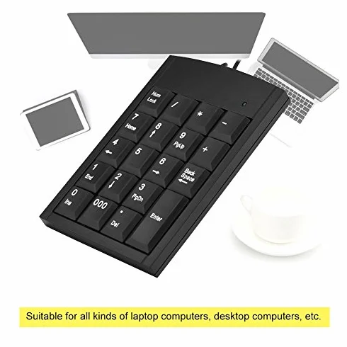 Yosoo Health Gear Klawiatura numeryczna USB 19 klawiszy przenośna mini do laptopa PC