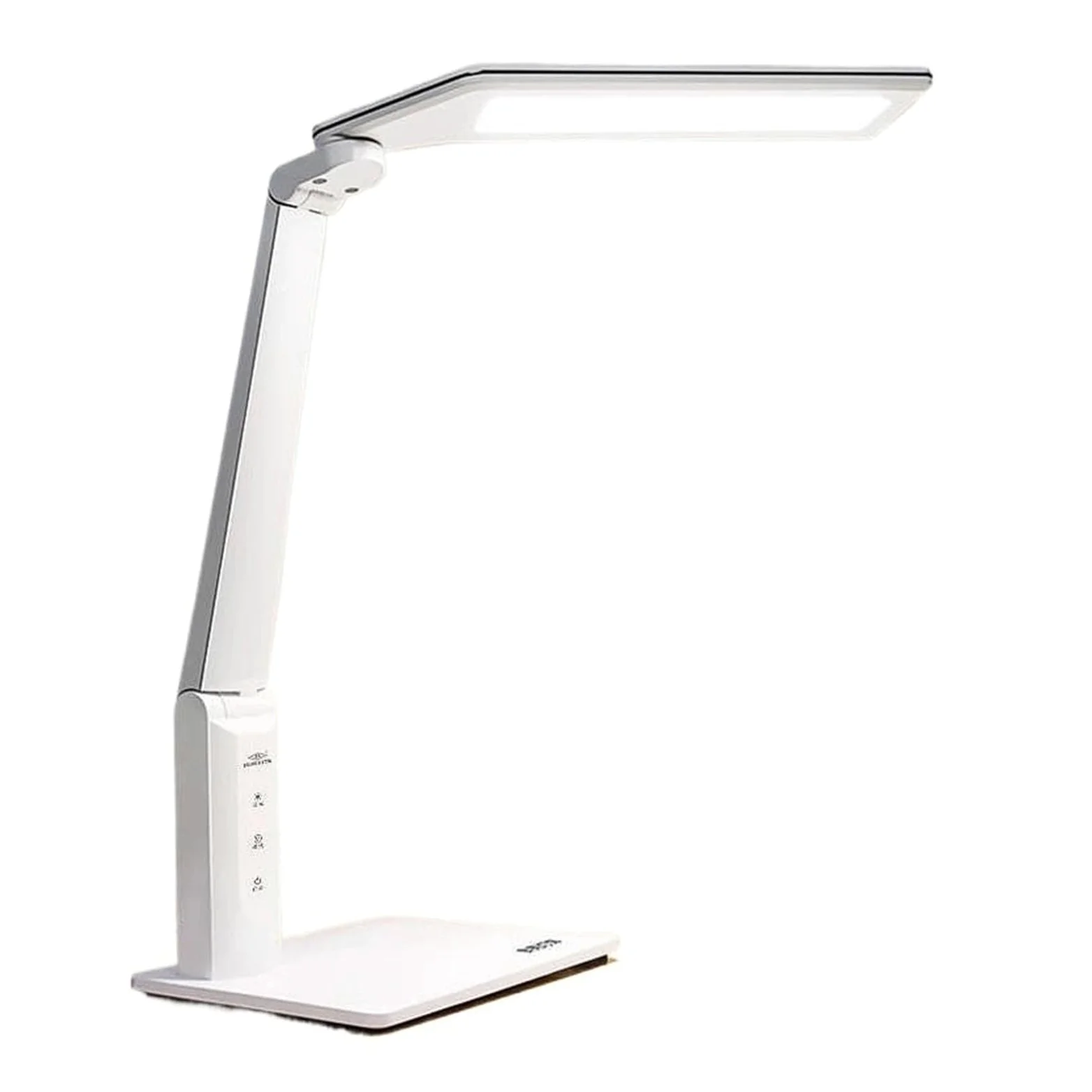 Lampa stołowa Lampa biurkowa LED do domowego biura, lampa stołowa ochrony oczu, ściemniana o mocy 9 W, 3 tryby kolorów i 6 poziomów jasności, biała