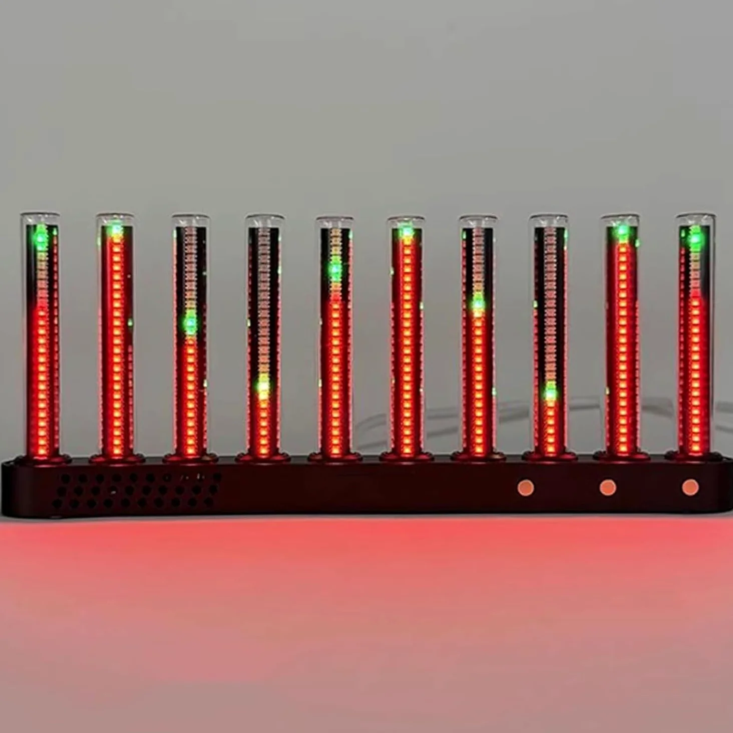 Miernik odbioru spektrum muzyki LED, lampa otoczenia, z 10 lampami Nixie, 6 dynamicznymi trybami światła, interfejs audio, do komputera stacjonarnego, studia i pokoju gier