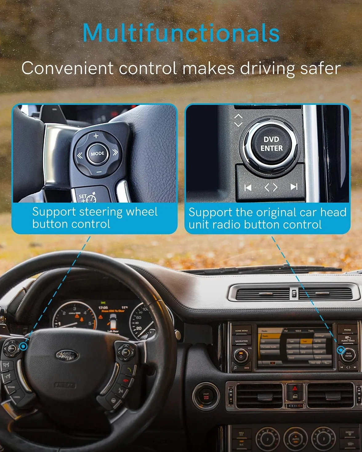 Adapter samochodowy Bluetooth 5.0 HD do Land Rovera, Range Rovera, Jaguara
