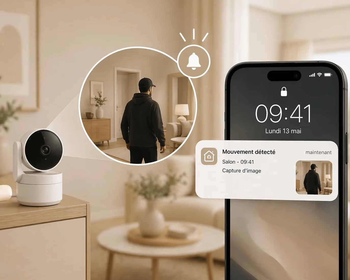 Daewoo Security Touch Essential+ - Alarm domowy bez abonamentu z kamerą HD, syreną słoneczną, 4 czujniki drzwi, 2 czujniki ruchu - kompatybilny z Alexa i Google Home