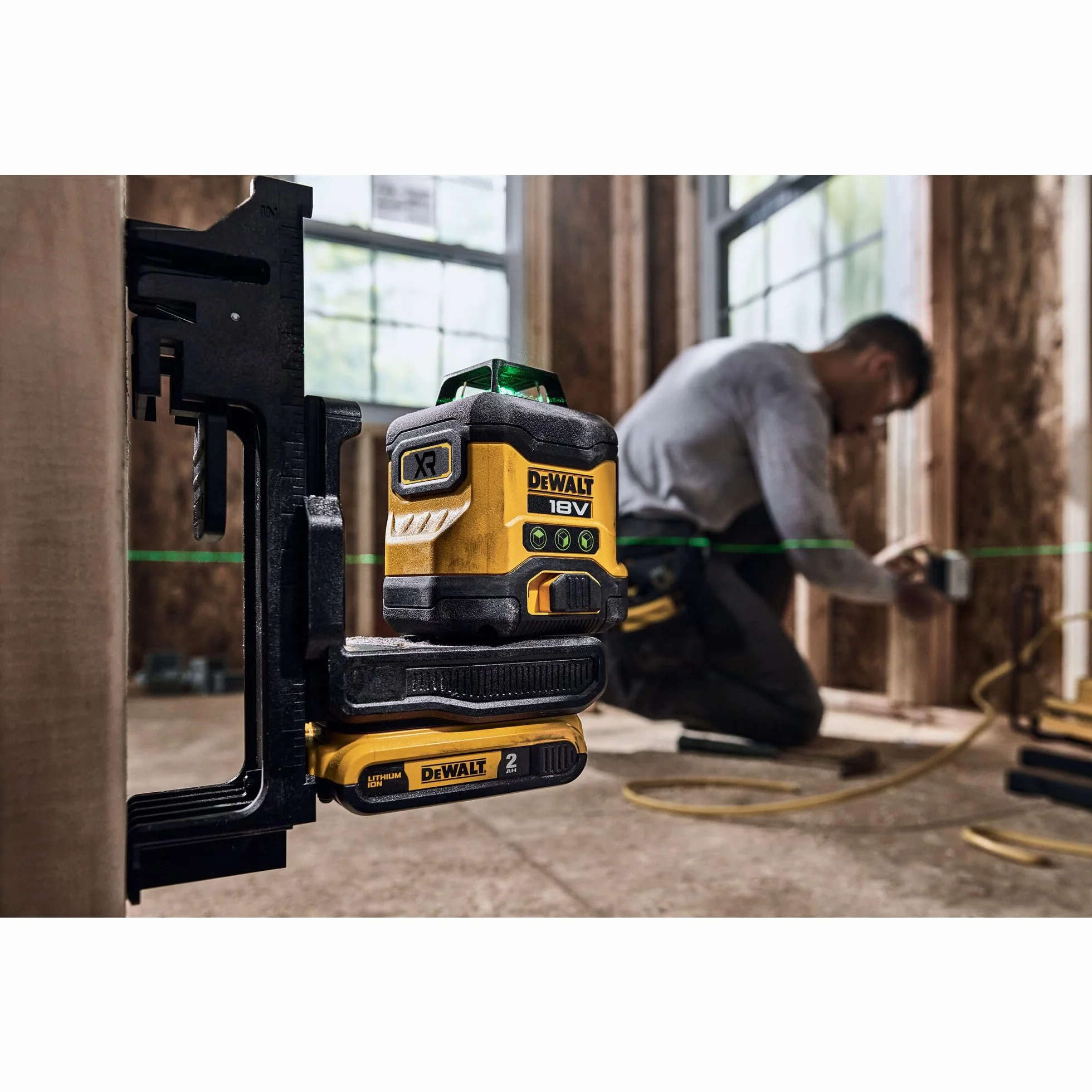 DEWALT DCLE34031N-XJ 18v Compact 3x360 zielony laser - gołe urządzenie