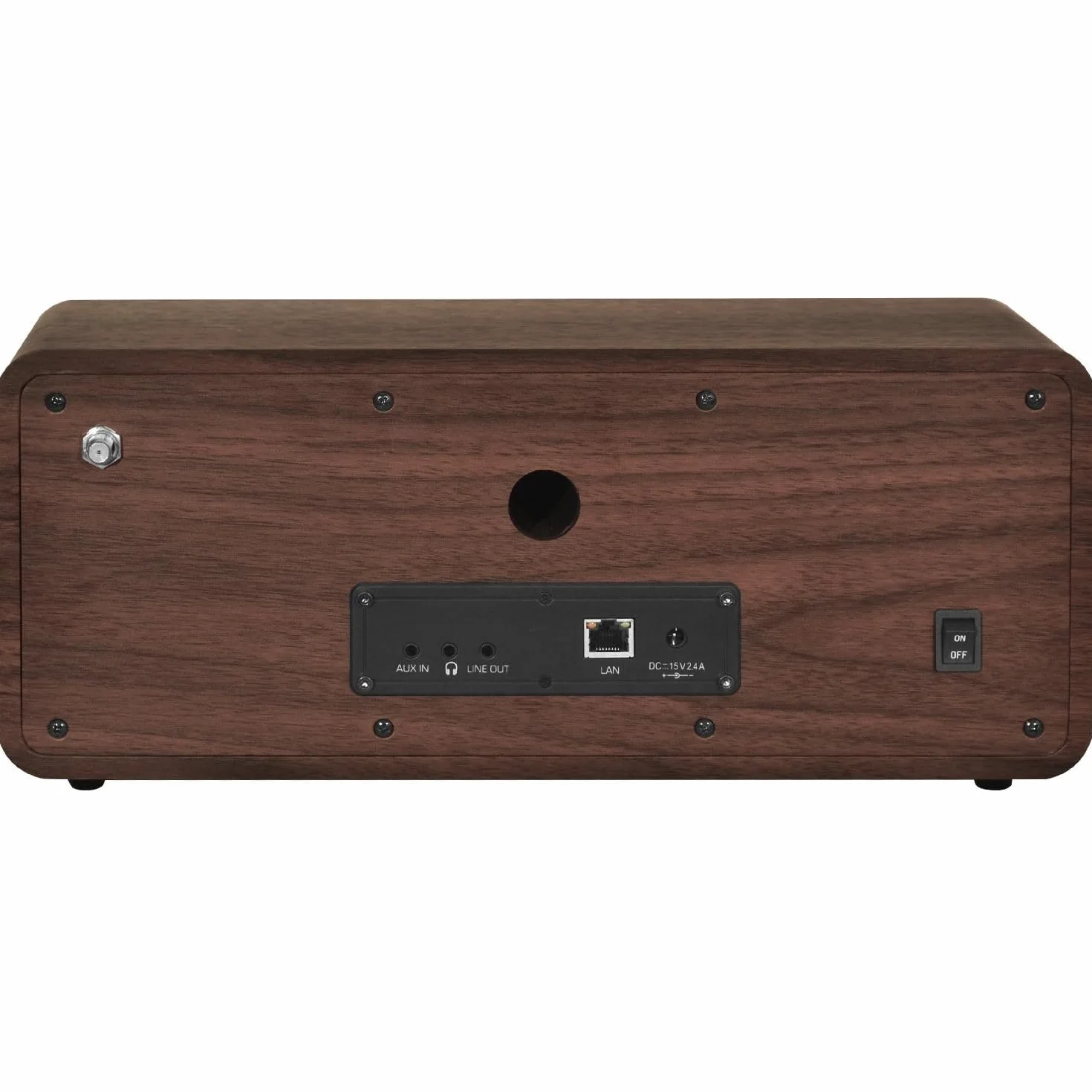 Imperial DABMAN i205 - Radio Internetowe/DAB+ (2 × 15 W, Usługi Strumieniowe, Bluetooth, FM, Kolorowy Wyświetlacz, Sterowanie Aplikacją, Budzik) - Wygląd Drewna
