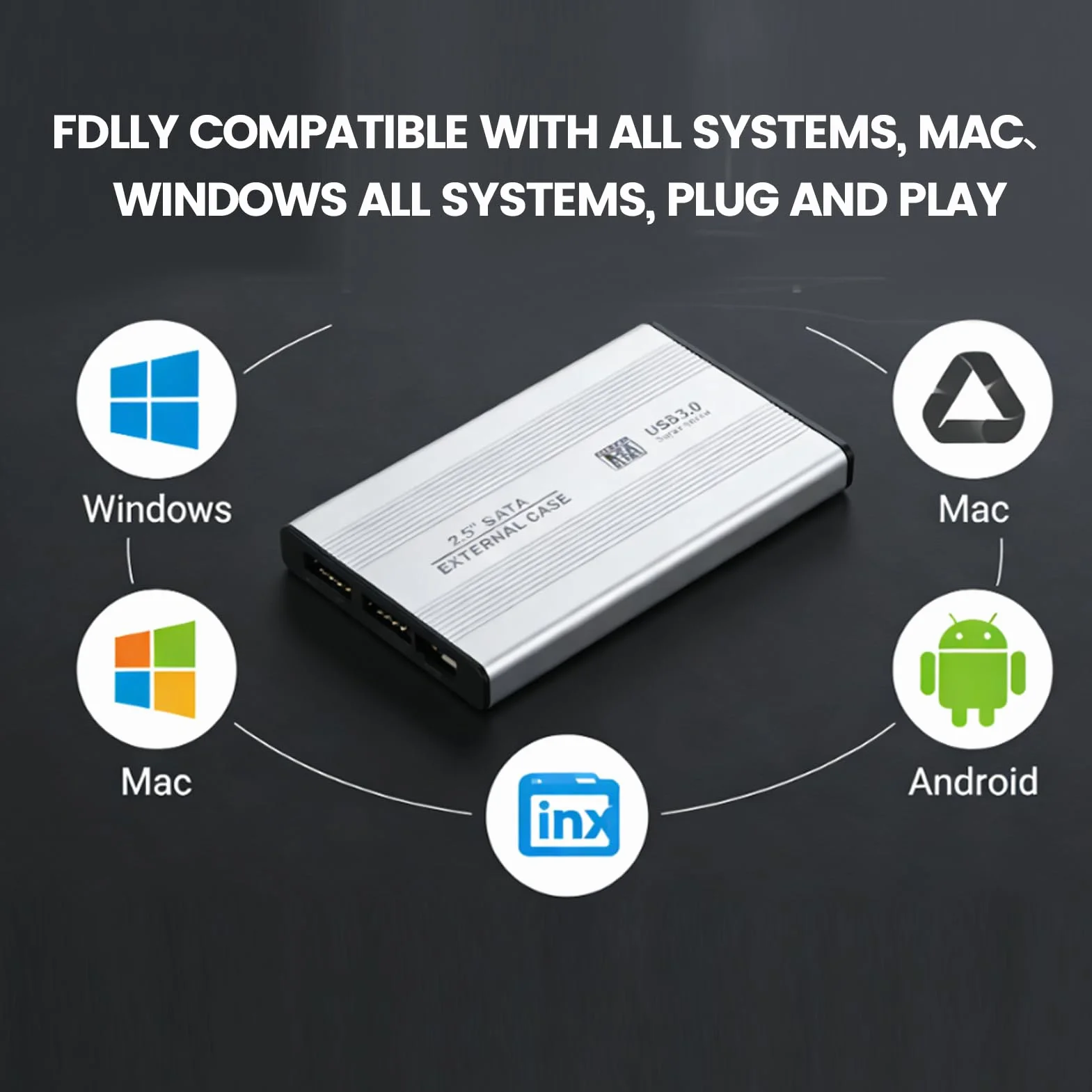 Zewnętrzny Dysk Twardy USB 3.0 2,5 Cala Przenośny HDD