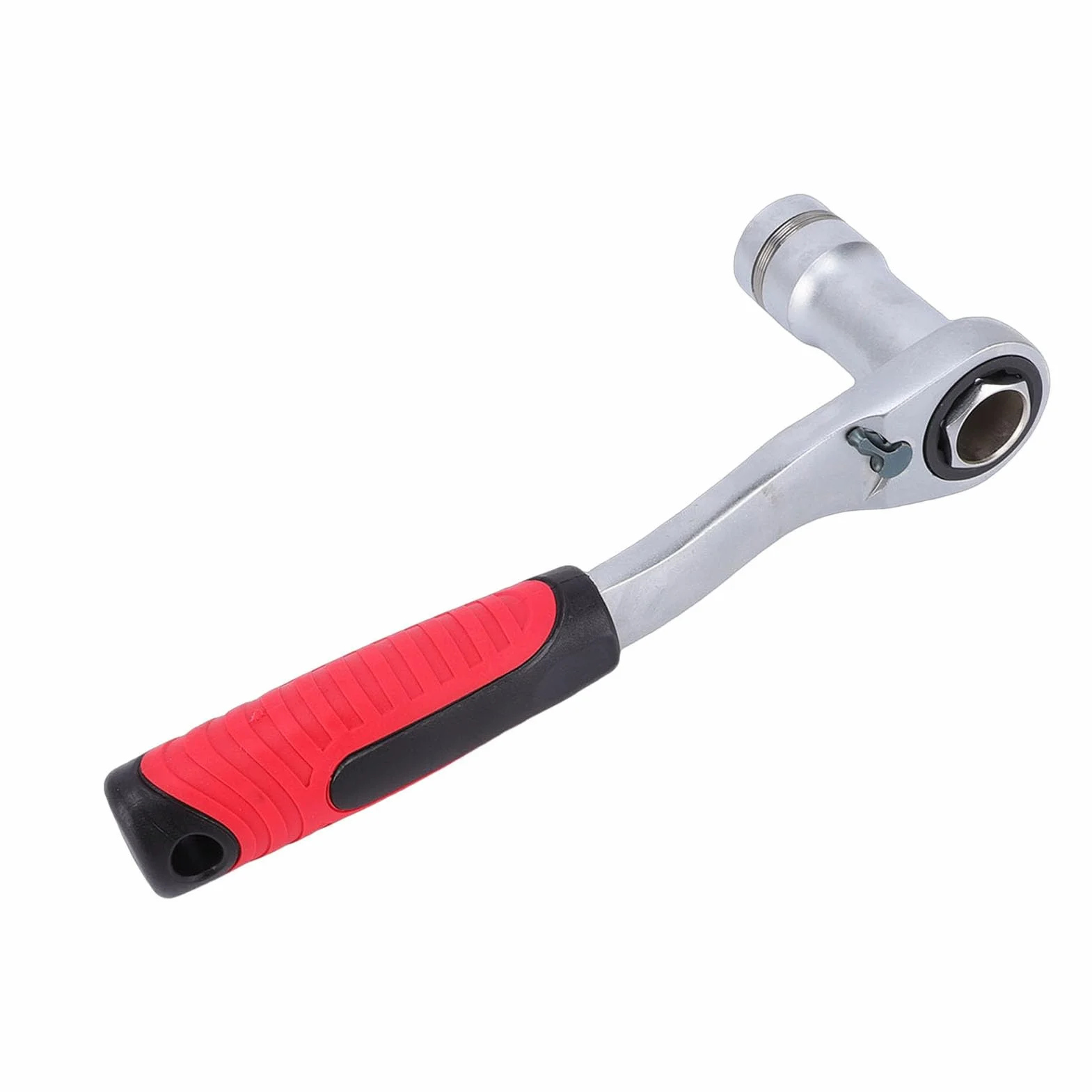 Asixxsix Zestaw Kluczy Nasadowych, 17 szt. 10-24 Mm z przelotką Zestaw Dwustronnych Grzechotek z 72 Zębami, Nasadek Metrycznych z 1 2 3 8 Adapterem Napędowym Stal CRV dla Mechaników Spline