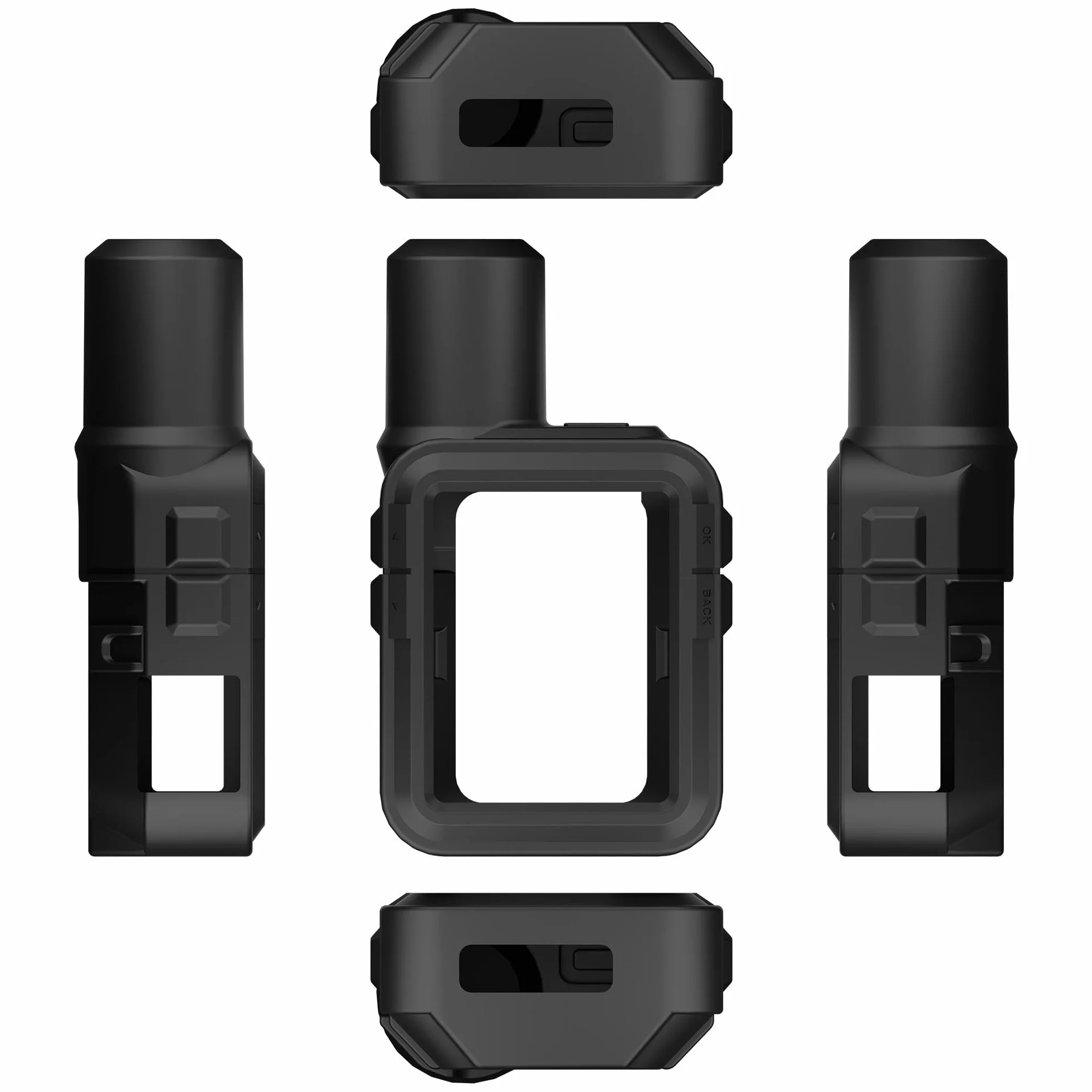 [3-PAK] Etui silikonowe x1, HD-Przezroczysta folia ochronna ze szkła hartowanego 48 mm x2 dla Garmin inReach Mini 3, odporna na wstrząsy, antystatyczna, antypoślizgowa, trwała
