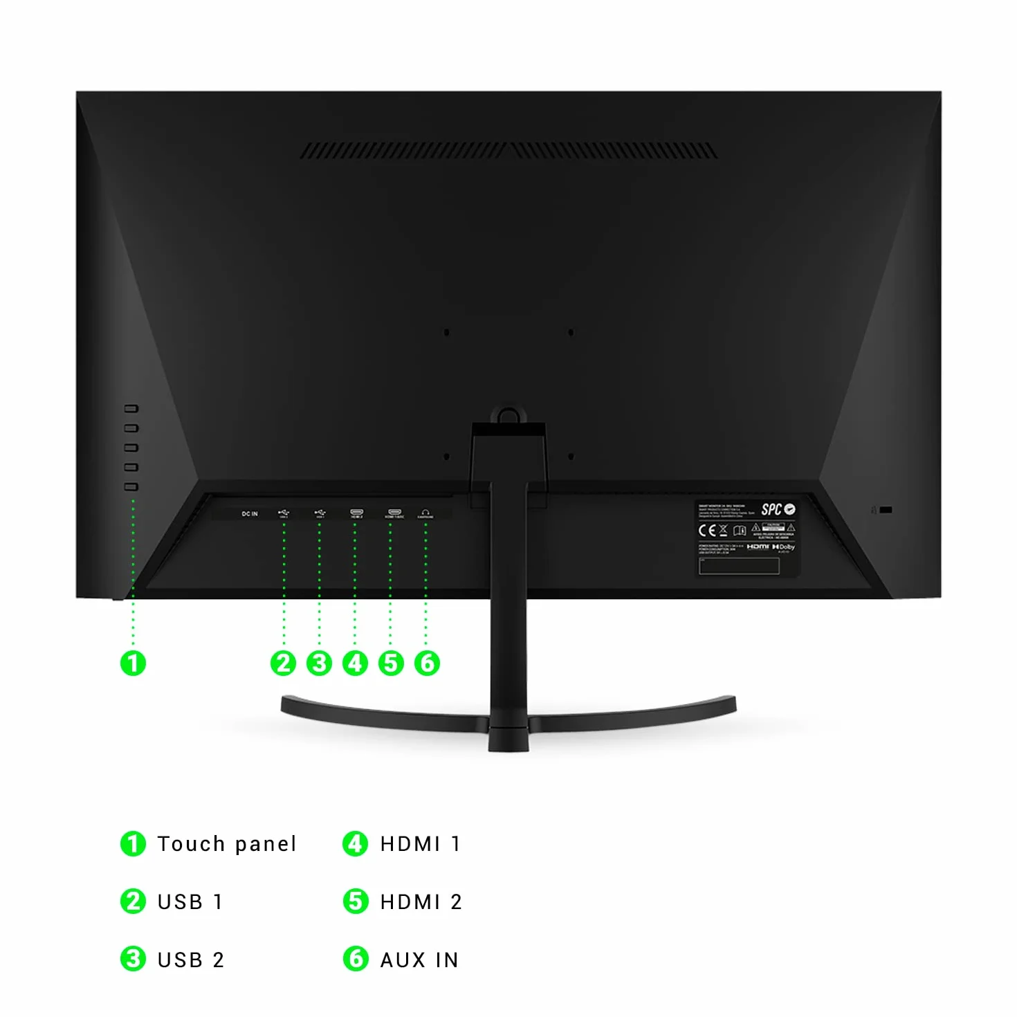 Monitor SPC 24" Full HD Android TV wbudowane głośniki pilot zdalnego sterowania