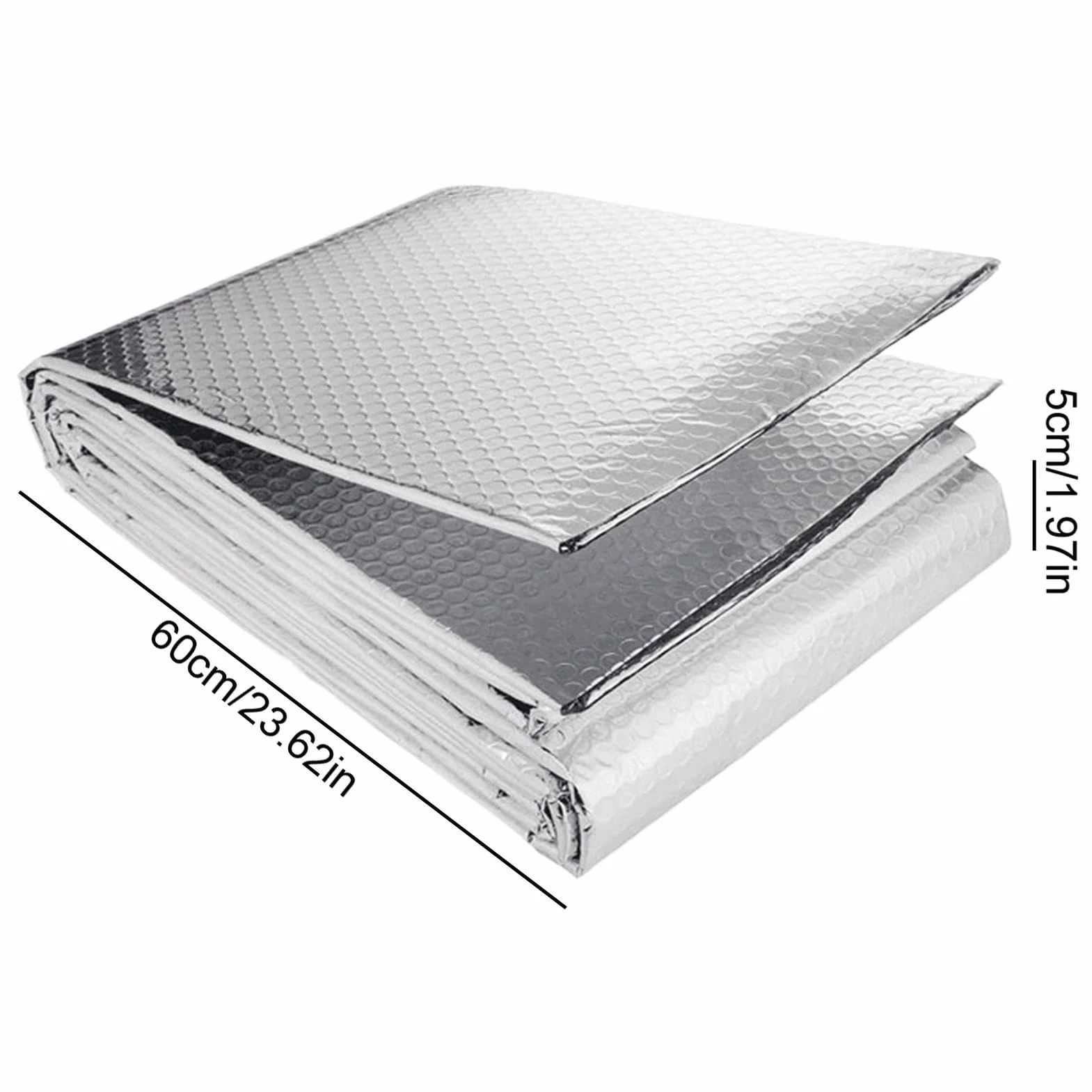 Supply Cube Radiator Reflector Foil Insulation Roll, Professional Radiator Reflector Panels, 60cm X 5m/24inch X 16ft, Aluminum Foil Window Insulation, Thermal Insulation for Rv Roof