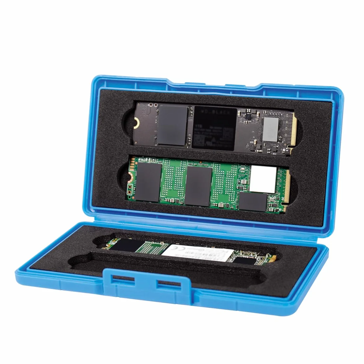 LogiLink UA0417 pudełko ochronne do dysków SSD M.2 NGFF/NVMe odporne na uderzenia z miękką wyściółką z pianki