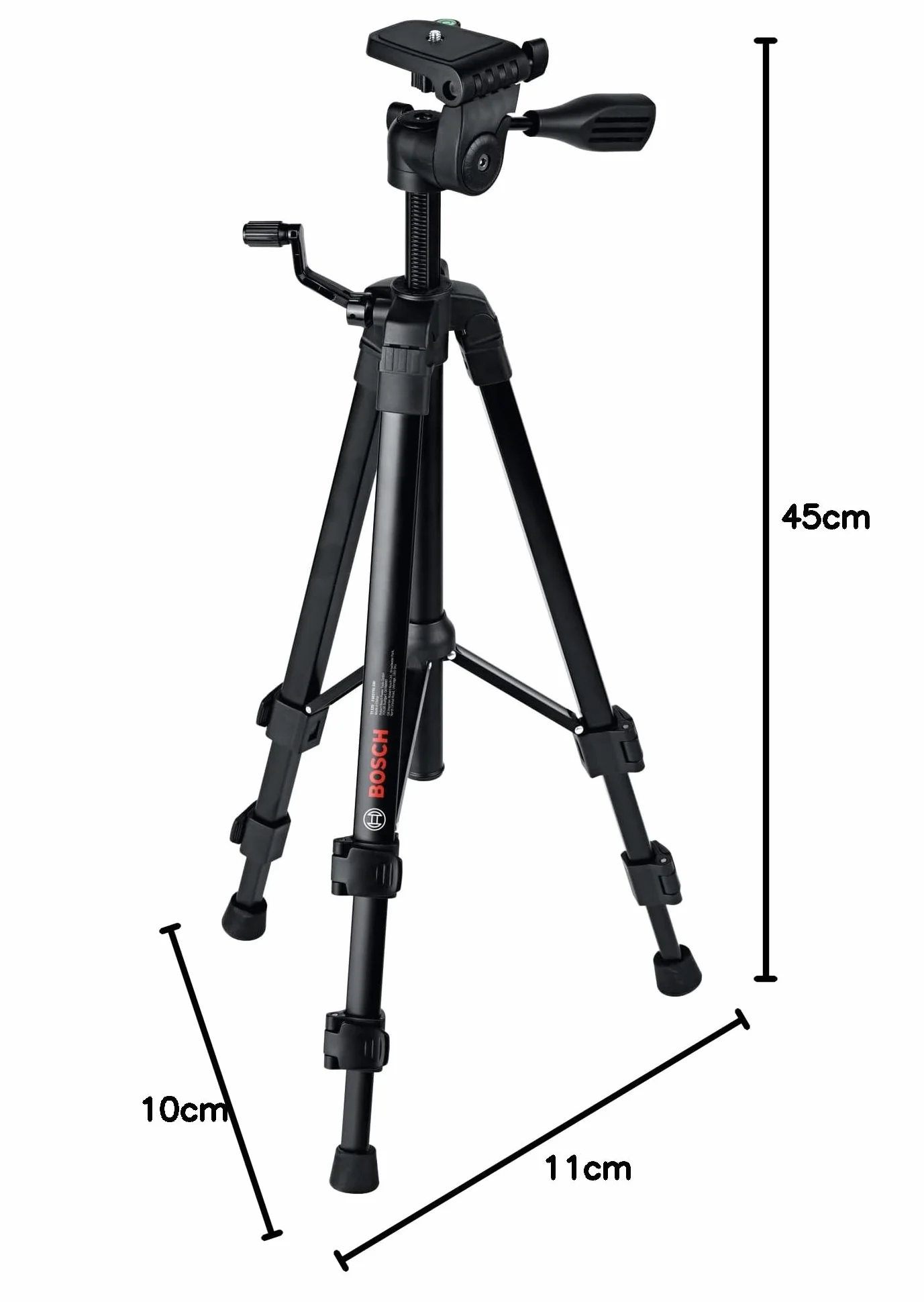 Statyw premium Bosch TT 120 (regulacja wysokości w zakresie 45-120 cm umożliwia szybkie i elastyczne pozycjonowanie laserów krzyżowych, opakowanie kartonowe)