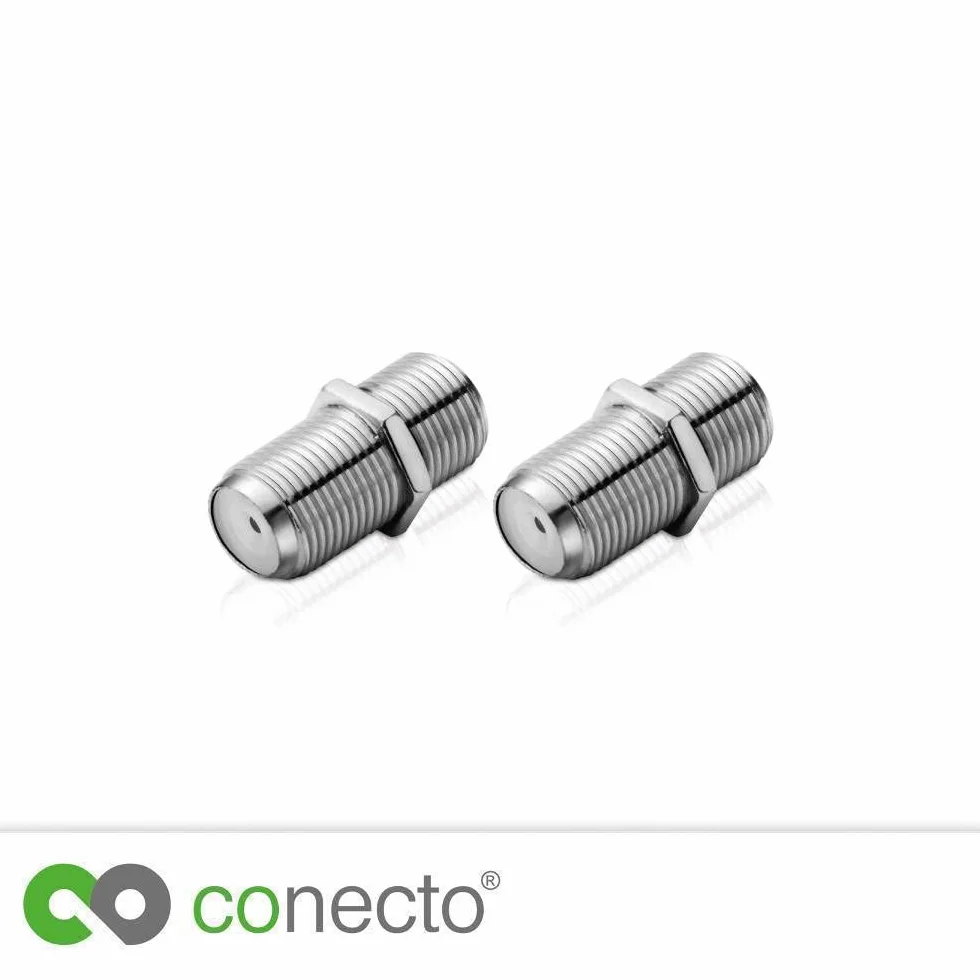 Conecto Adapter F gniazdo na gniazdo F, przedłużacz kabla antenowego, zestaw 2 szt