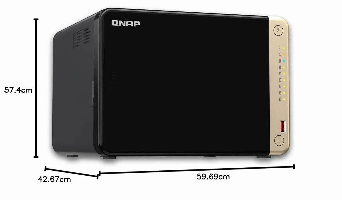 QNAP TS-664-8G NAS Server Tower Intel Celeron N5095 Schwarz