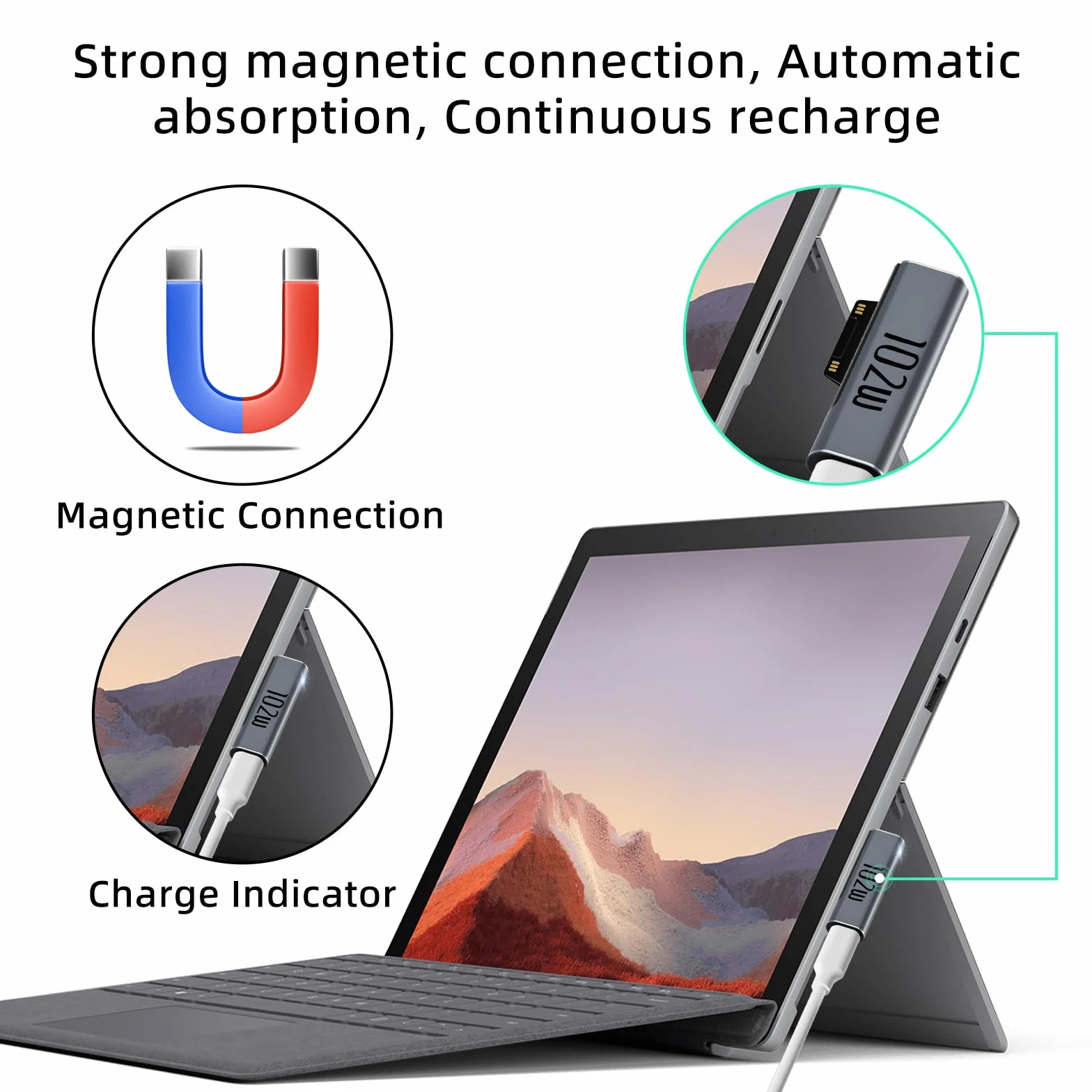 Adapter Surface 45W 15V USB-C do Microsoft Surface Pro, Go, Laptop