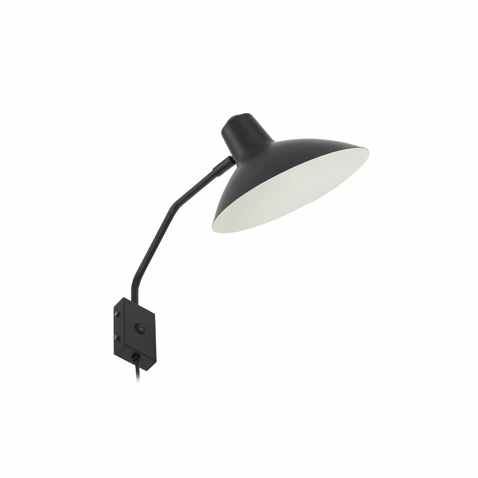 Lindby Lampa ścienna, lampa ścienna do wnętrz Adrik (nowoczesna) w kolorze czarnym z metalu (1 źródło światła E27) – reflektor ścienny, oświetlenie ścienne do sypialni/salonu