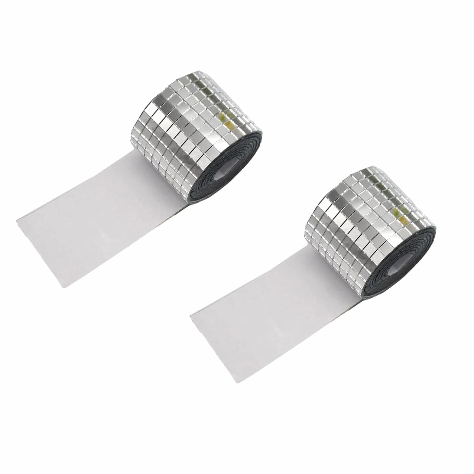 Mini mozaikowe płytki lustrzane, 2 rolki, 3200 sztuk, lustro mozaikowe, dekoracyjne, lustro na płytki, samoprzylepne, do łazienki, kuchni, salonu, KTV, domu, dekoracja "zrób to sam"