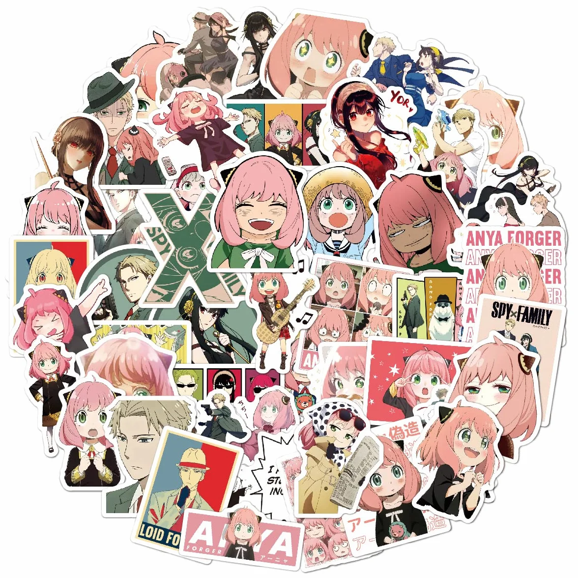 SPY×Family Anime Naklejki 100 sztuk na Samochód Laptop