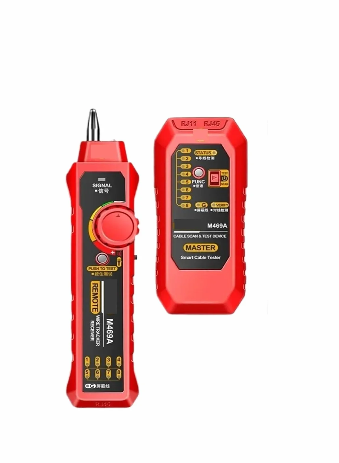 Inteligentny tester kabli sieciowych RJ45 RJ11, LAN, lokalizator przewodów, odbiornik, narzędzie elektryczne do naprawy sieci Testy transmisji(Standard version)