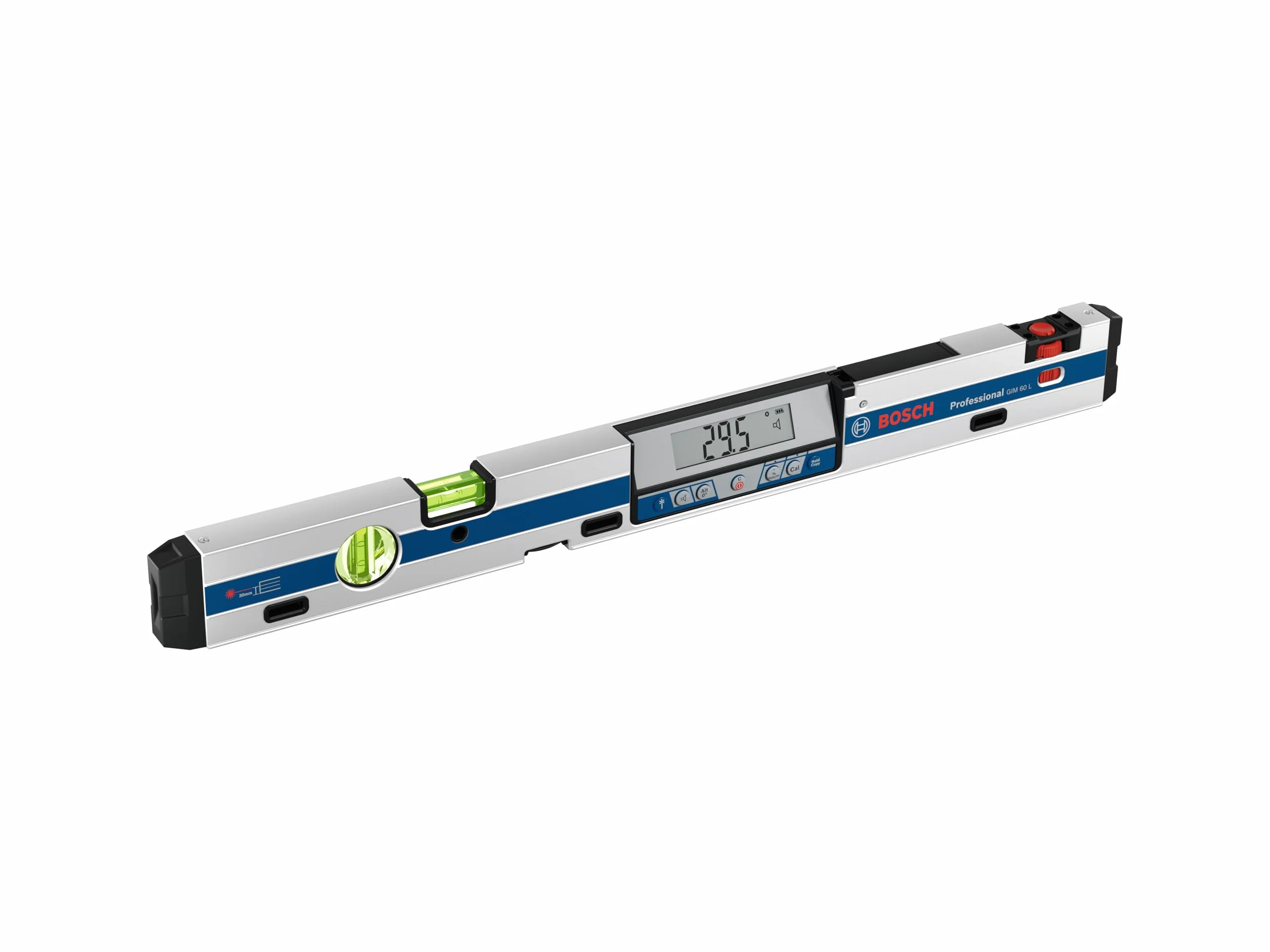 Bosch Professional Cyfrowy miernik nachylenia GIM 60 L (laserowa precyzja, zakres pomiaru: 0–360°, długość: 60 cm)