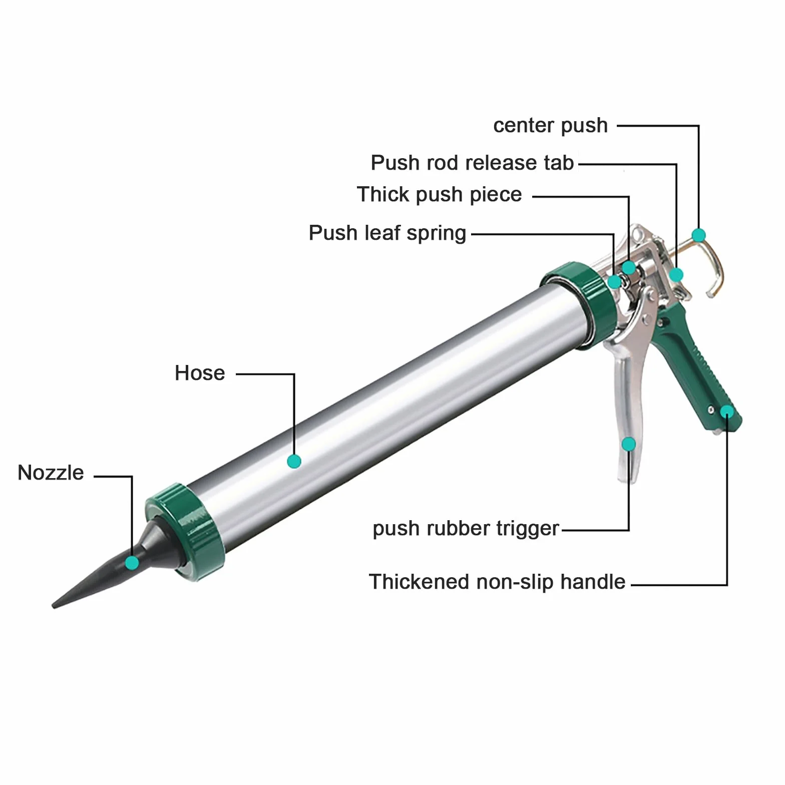 Broń do wypełniania, narzędzie do wypełniania Pistolet do aplikacji Heavy Duty Wkłady Uszczelniacze Uszczelniacze Kleje Profesjonalny aplikator Heavy Duty Odpowiedni do produktów o dużej lepkości