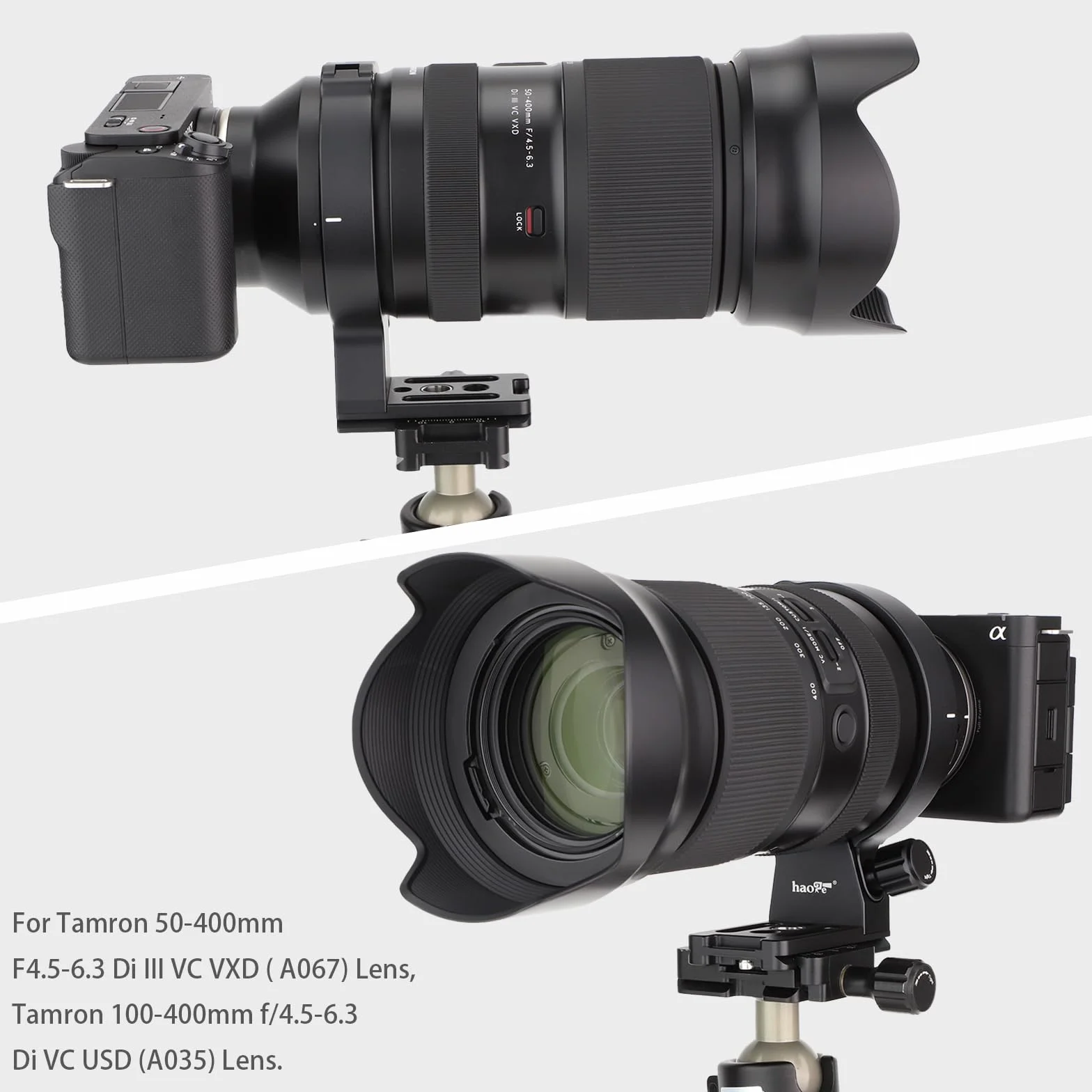 Haoge Obroża obiektywu do Tamron 50-400 mm A067 Arca Quick Release Plate LMR-TL540