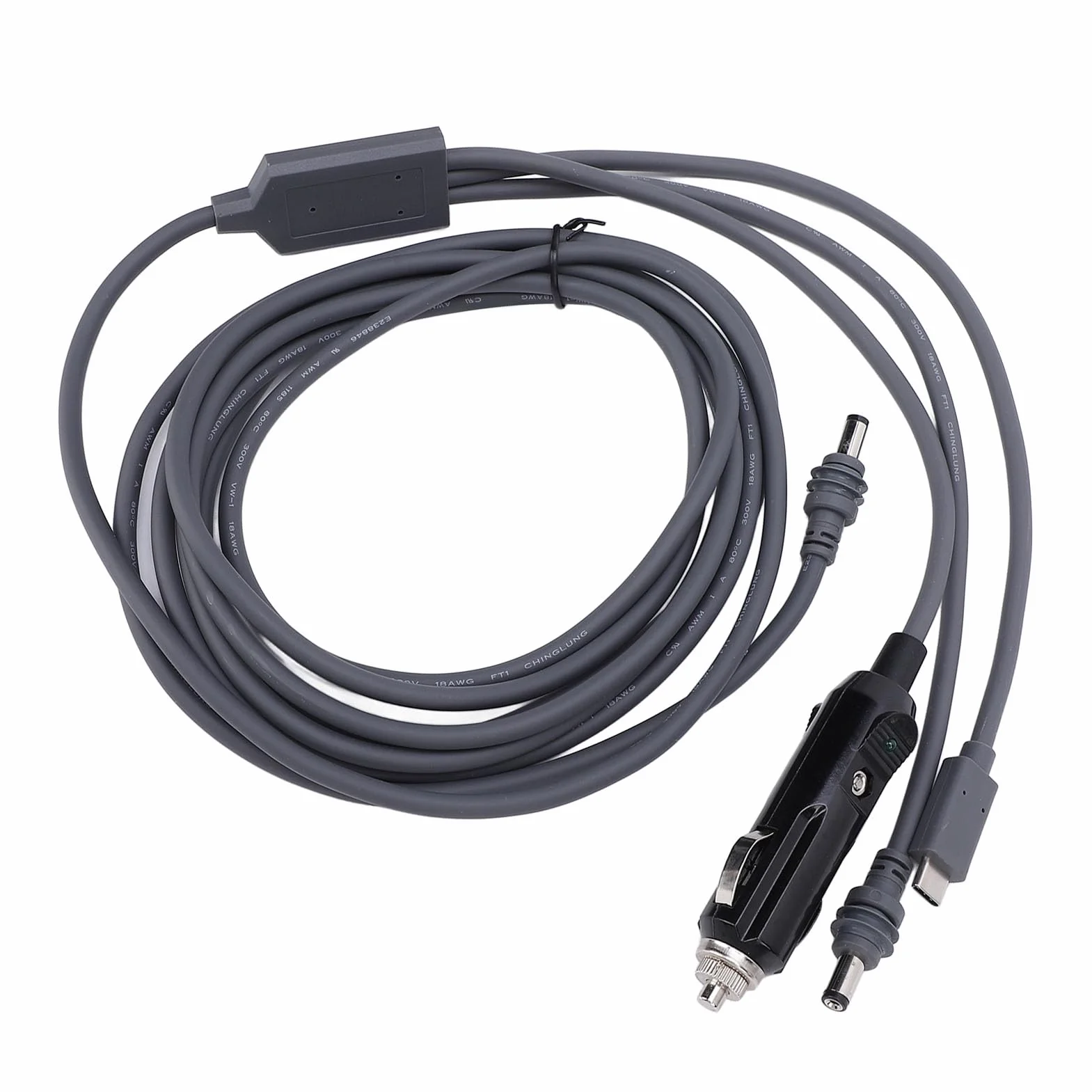 Satelitarny Kabel Zasilający DC do Mini, Wodoodporny Kabel DC Typu C do DC Typu Plug and Play, Przedłużacz Mini Power Cable (3metre)
