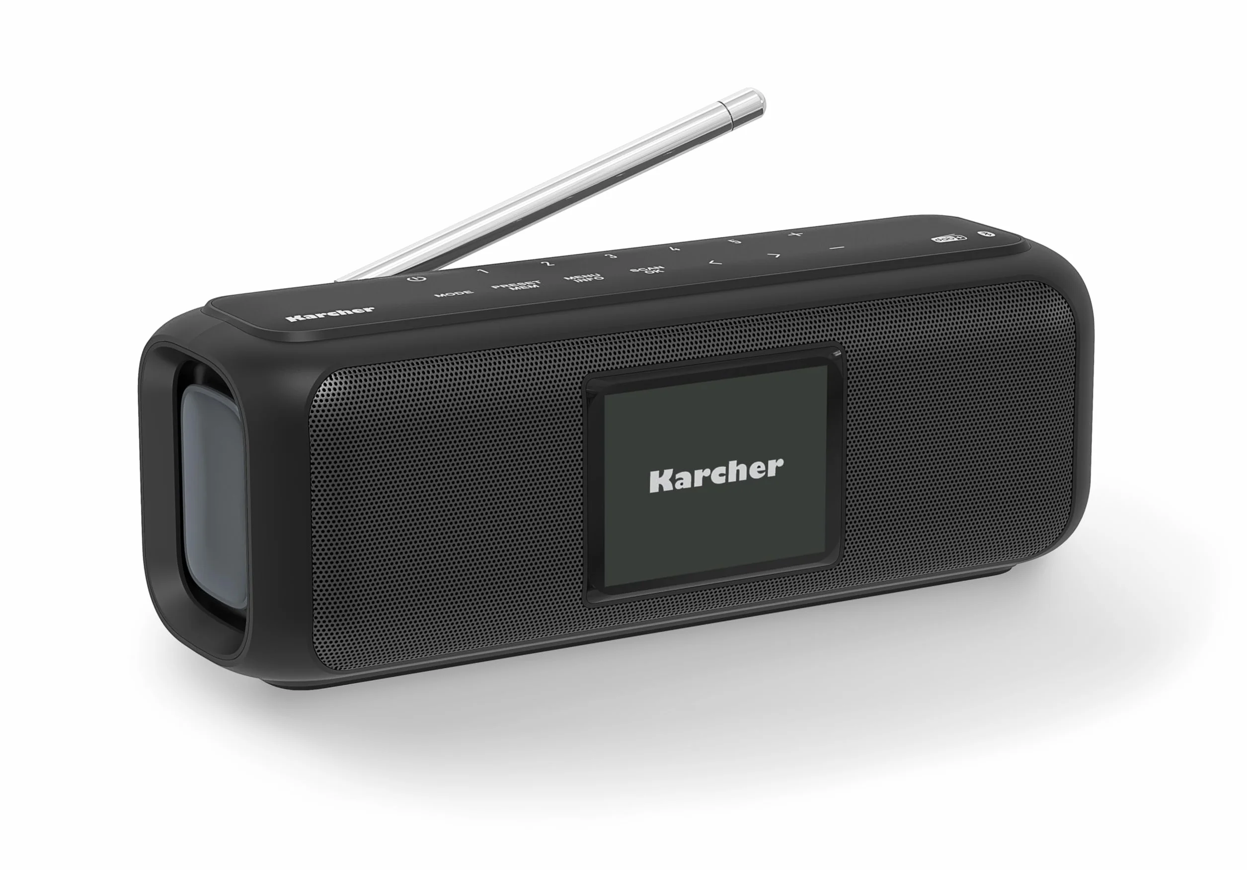 Karcher DAB Go przenośny głośnik Bluetooth radio cyfrowe DAB+ FM 2,4" 5 W stereo USB-C czarny