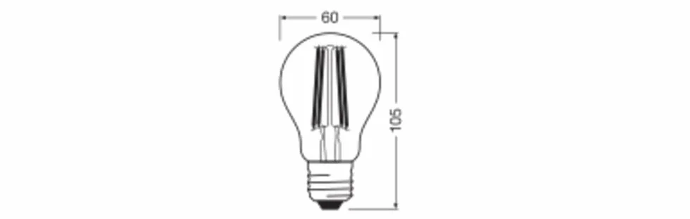 OSRAM Lampa LED | Trzonek: E27 | Ciepły biały | 2400 K | 6,50 W | Vintage 1906® LED [Klasa efektywności energetycznej A+]