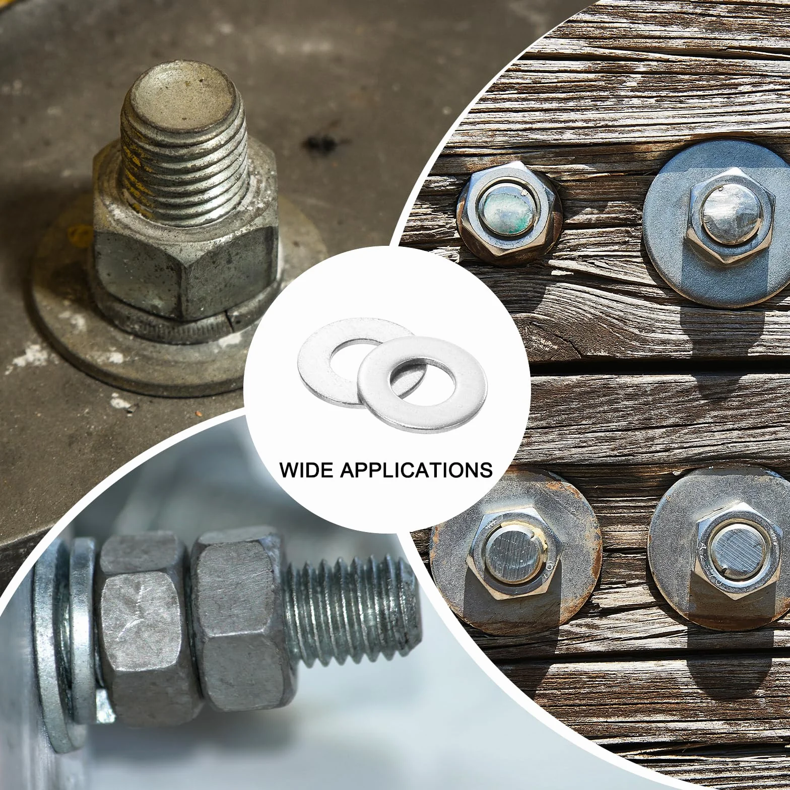 QUARKZMAN 100 szt. Podkładka płaska M3, stal nierdzewna 304 3,2 mm ID x 7 mm OD x 0,5 mm grubość do śrub, napraw fabryk, kuchni, sklepów i budownictwa, kolor srebrny