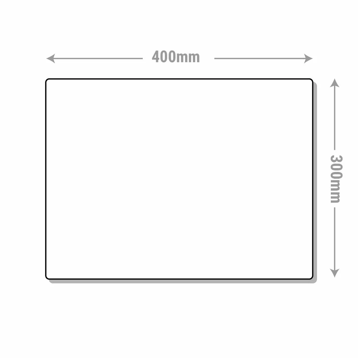 VSafety No Parking Sign - 400 mm x 300 mm - 2 mm poliwęglan