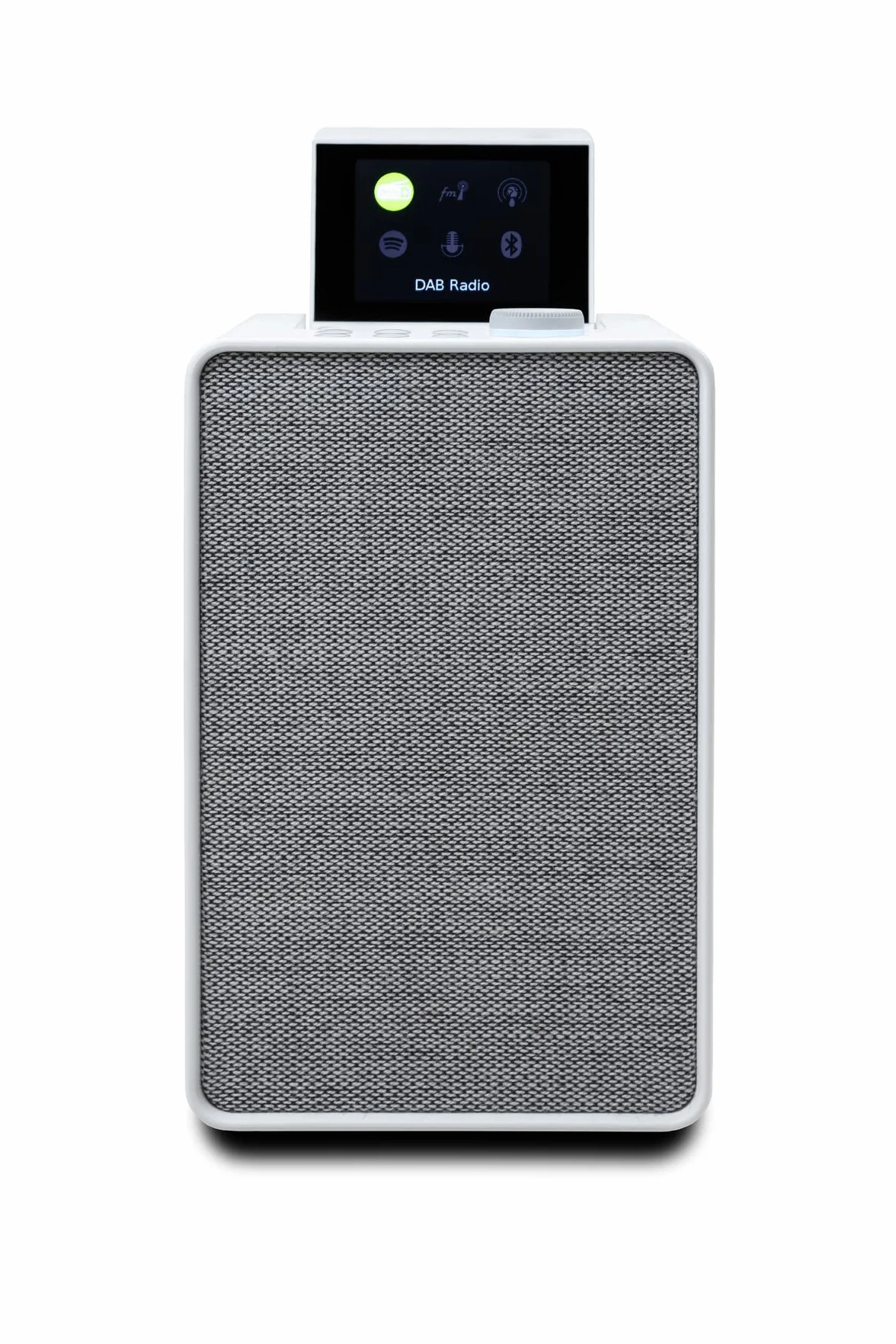 Pure Evoke Spot DAB+/FM/radio internetowe, Wi-Fi, Bluetooth, kompaktowy system Hi-Fi, bawełna, biały, 476399