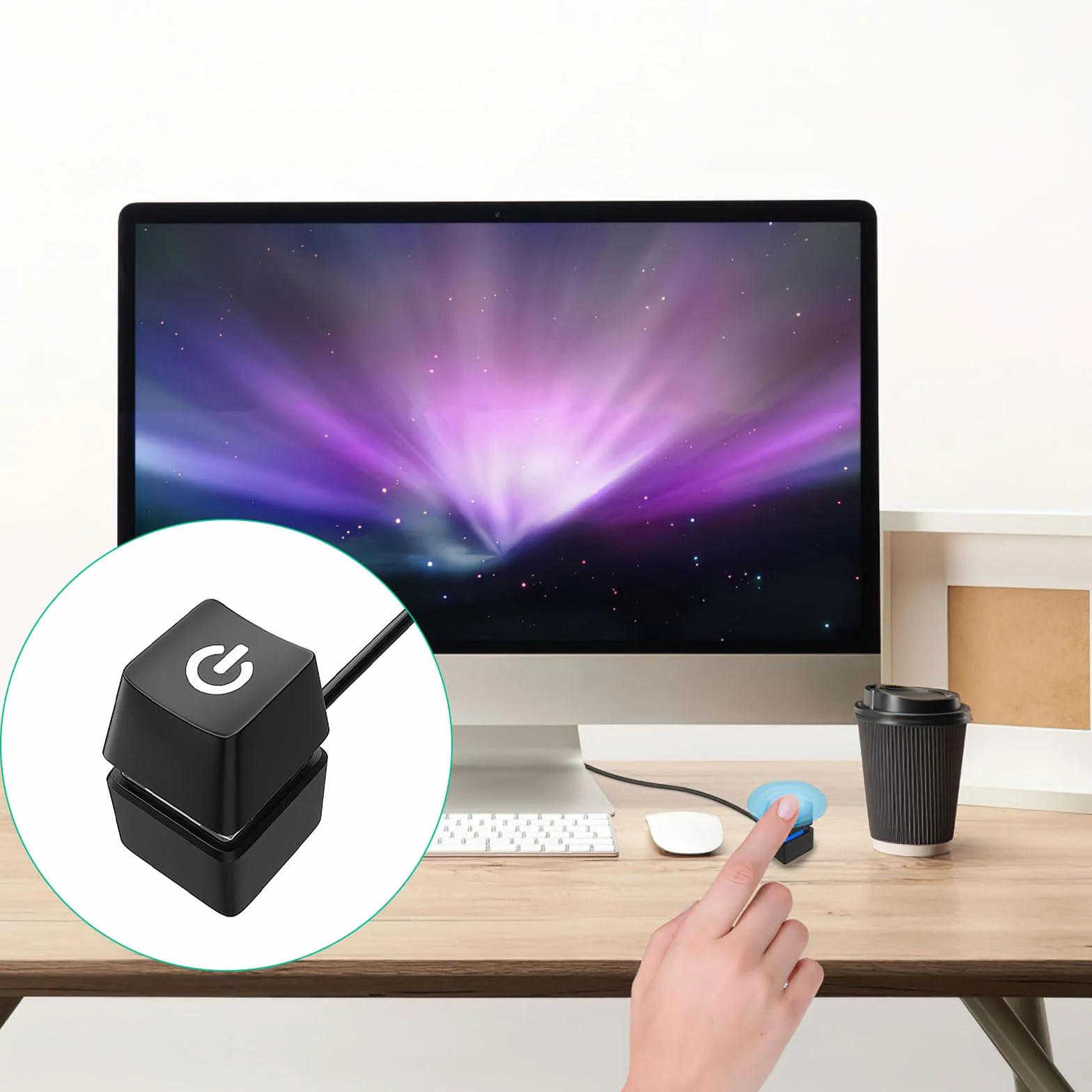 HENGBIRD PC Power Button, Przełącznik zasilania do komputerów stacjonarnych, komputerów desktop, Zewnętrzny przycisk startu zdalnego uruchomienia płyty głównej PC, Przełącznik włączania/wyłączania