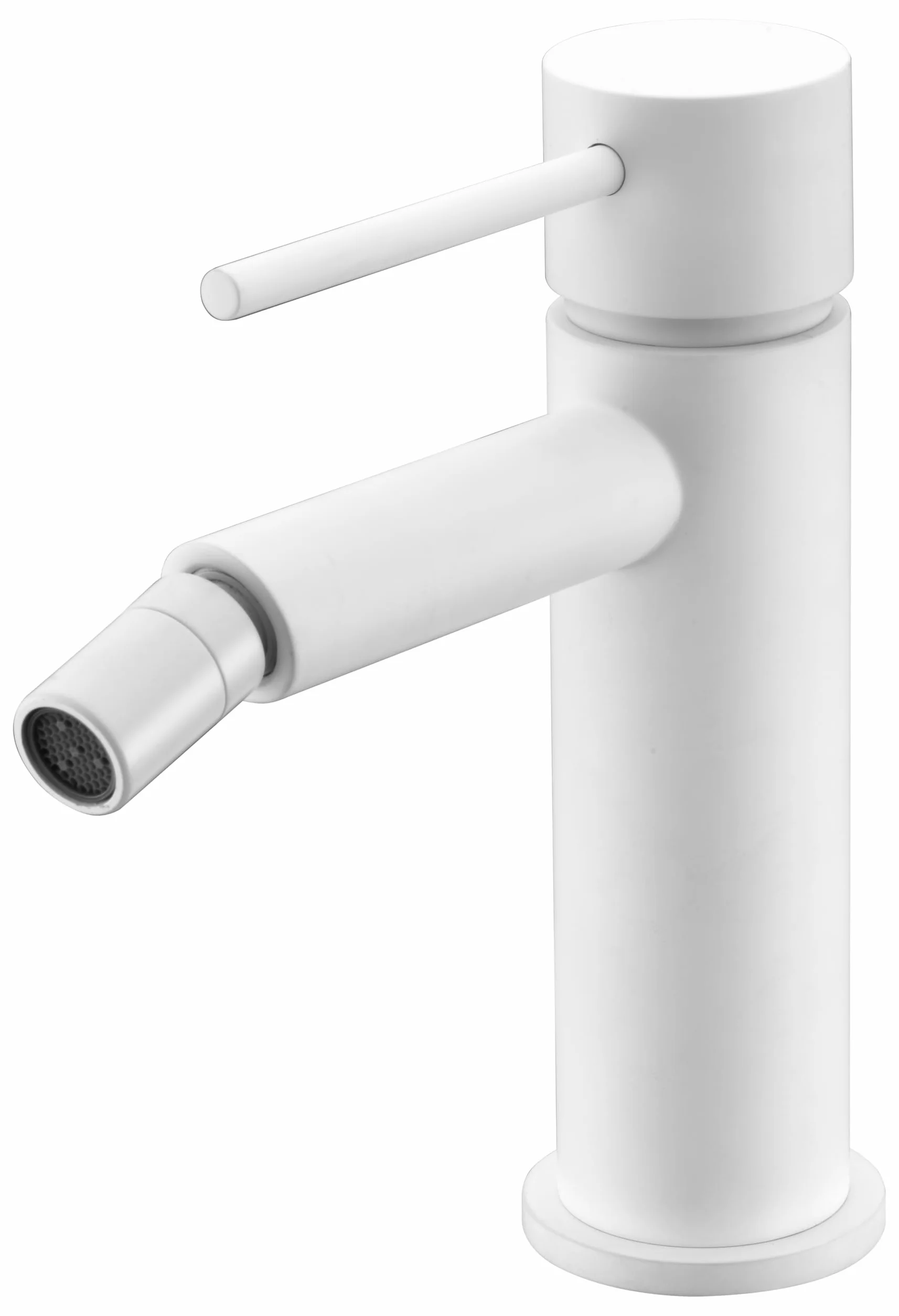 IMEX kran bidetowy, bateria bidetowa, bateria bidetowa, bateria bidetowa, bateria mieszająca ciepłą i zimną wodę, bateria bidetowa, bateria bidetowa, łatwa instalacja, seria Milos Stick, kolor biały