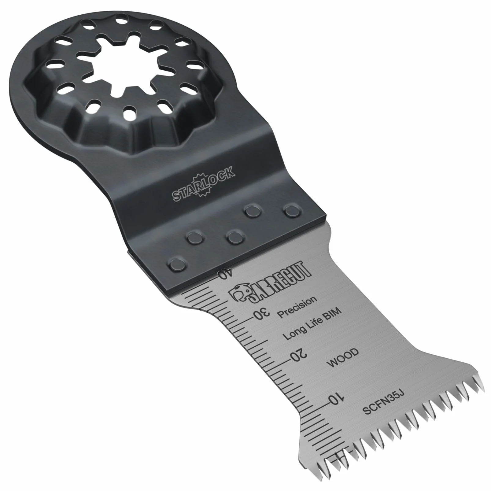 SabreCut 5pcs SCFN35J_5 35mm x 40mm 14 TPI Grube Ząb Ostrza multitool | Kompatybilne z Bosch, Fein (Non-StarLock), grube ostrza tną szybko
