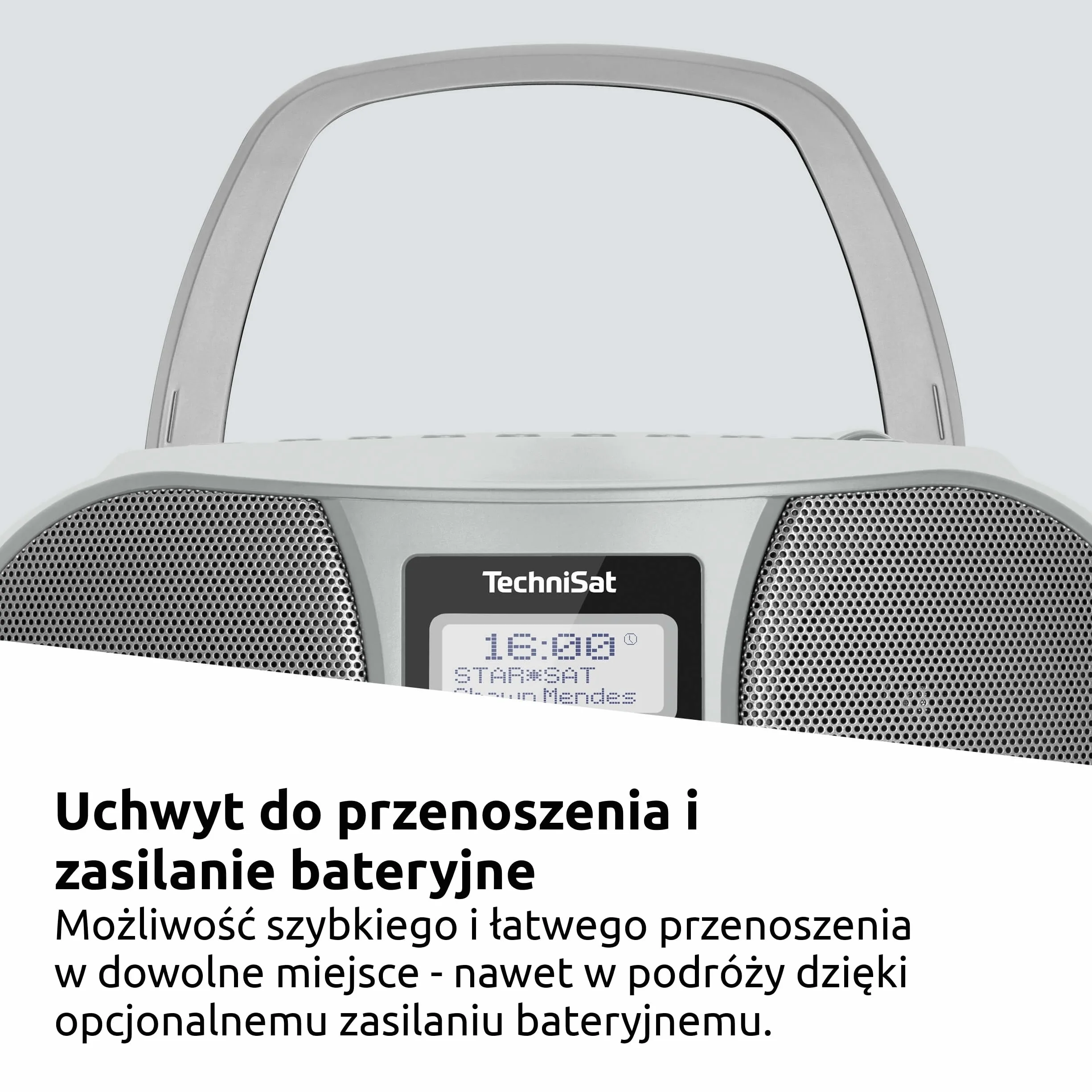TechniSat DIGITRADIO 1990 Boombox stereo DAB+ FM CD Bluetooth srebro