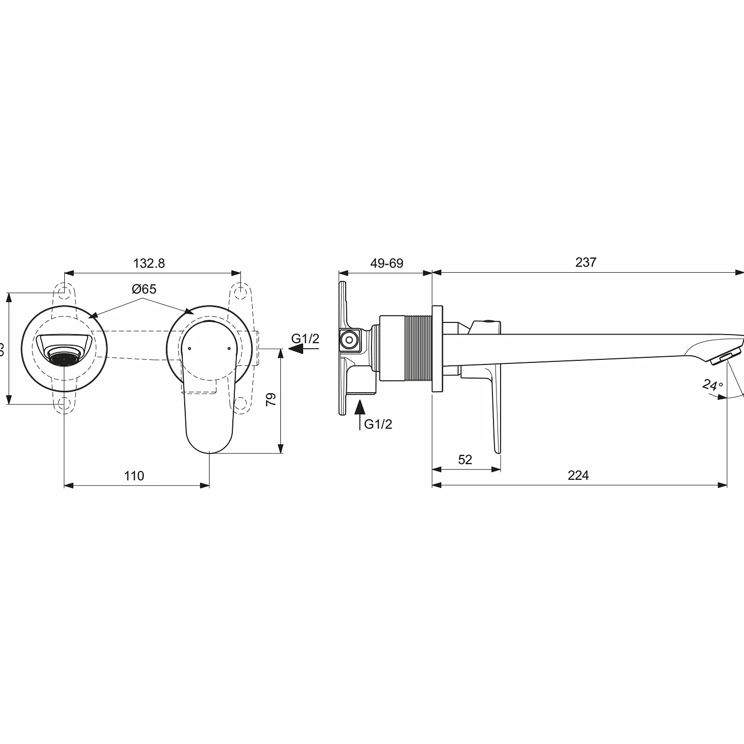 Ideal Standard BD133XG Cerafine O podtynkowa bateria umywalkowa