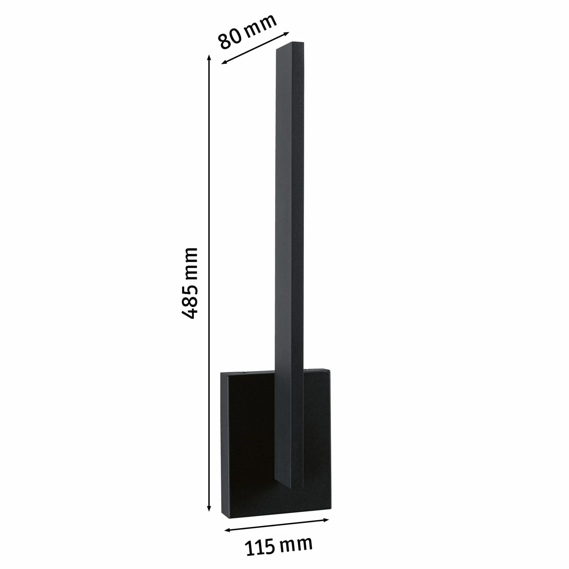 Paulmann 94786 LED oprawa na ścianę zewnętrzną Levka IP44 13,5W 1500lm 485mm możliwość ściemniania antracyt aluminium 3000K – ciepłobiały