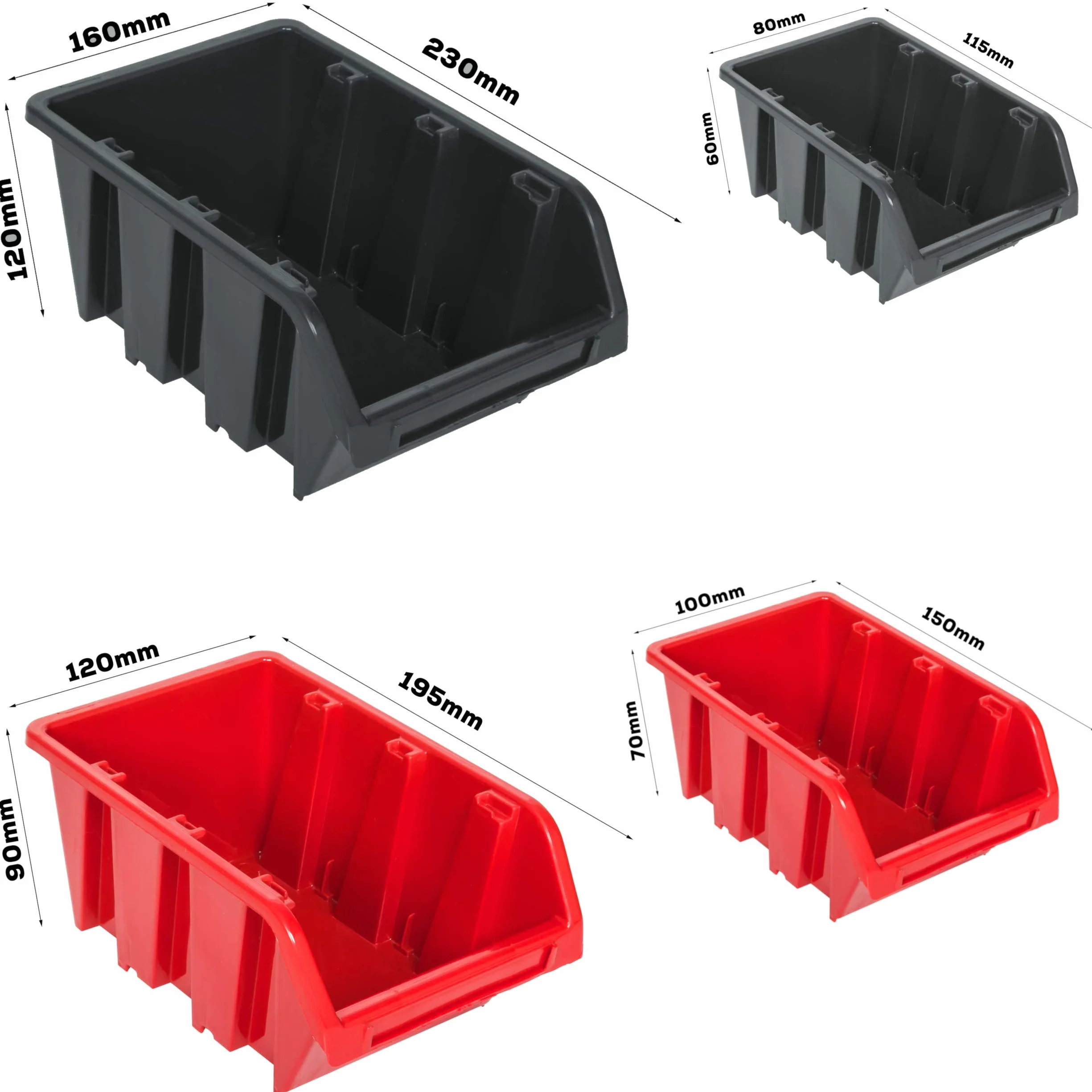 System magazynowy regał ścienny 1152 x 780 mm, 75 szt. pudełka, pojemniki do układania w stos, pojemniki do przechowywania, bardzo mocne płyty ścienne, regał, możliwość rozbudowy, regał warsztatowy, magazyn, regał ścienny, regał wtykowy