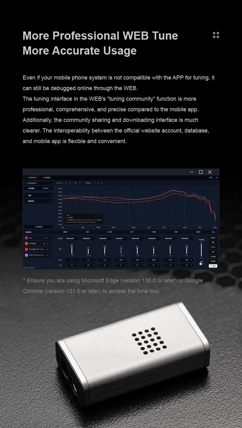 MOONDROP Dawn PRO 2 Dekoder Headphone Amplifier 3.5/4.4 Phone Out Dual CS43198 32bit/384 kHz DSD256 Portable USB DAC/AMP