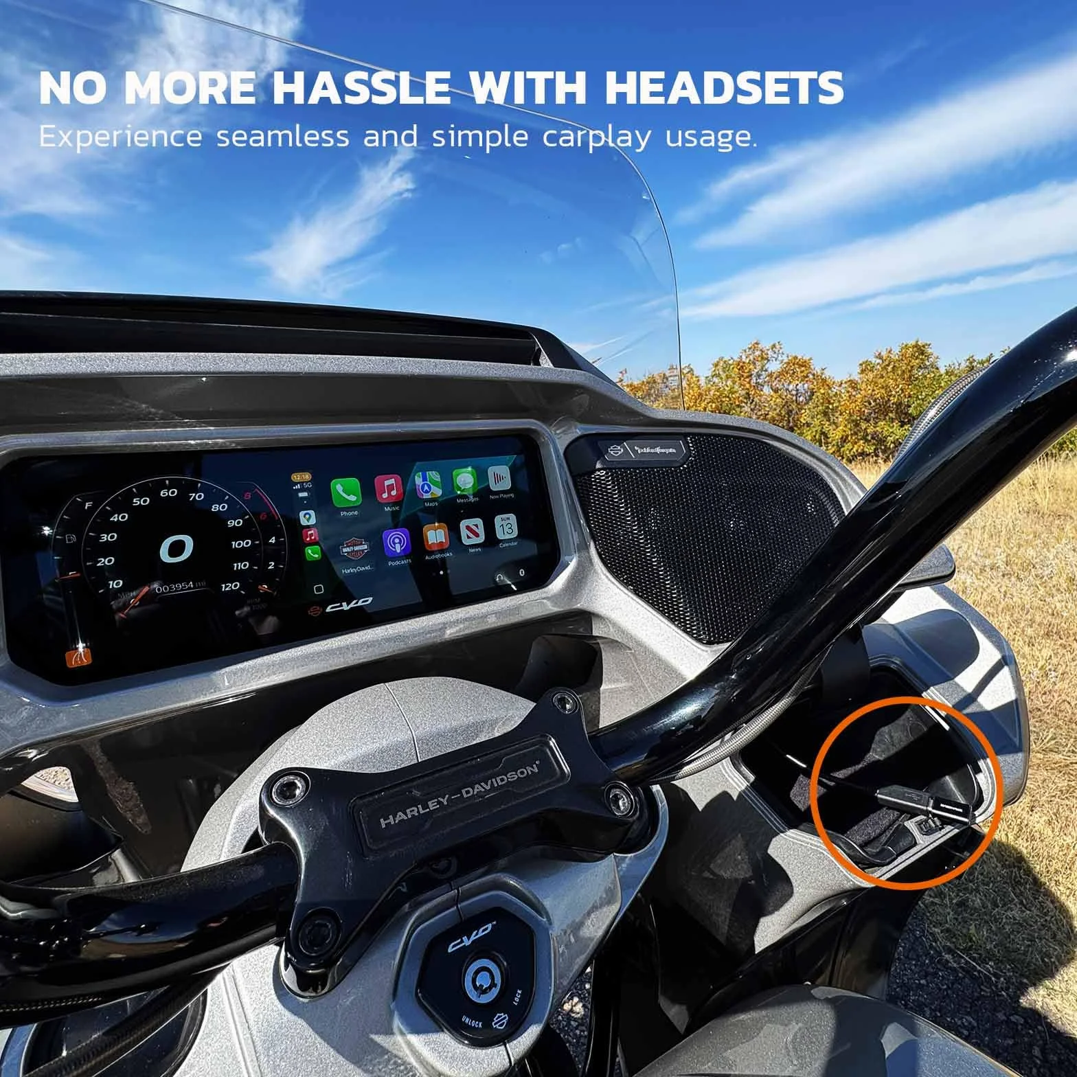 MaedHawk Bypass Motocykl CarPlay Bluetooth Headset Adapter z przejściowym portem ładowania USB-C