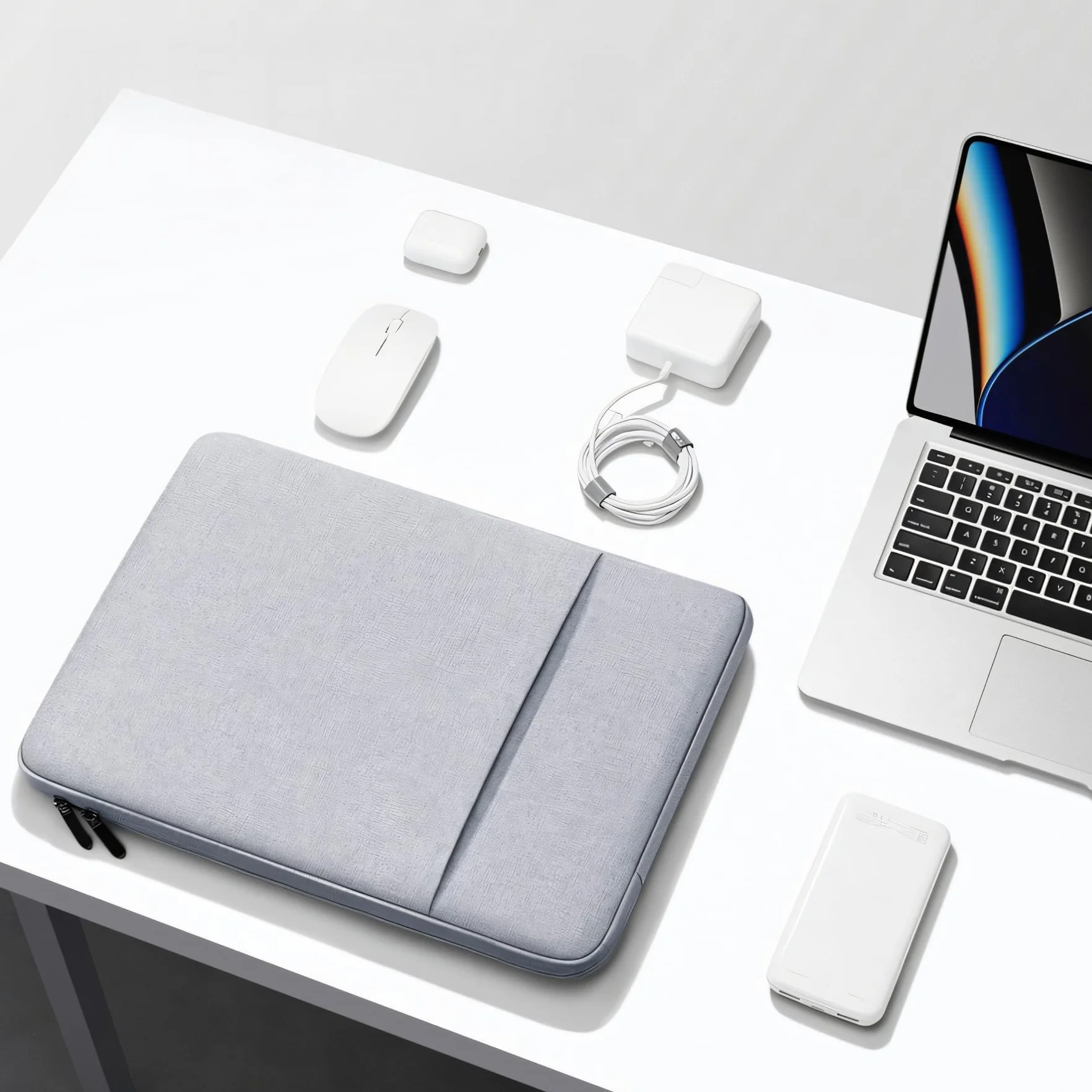 Retoo Torba na laptopa teczka na laptopa 14-15,6 cala, ochrona notebooka, praca, tablet, ładowanie, liczba przegródek 2