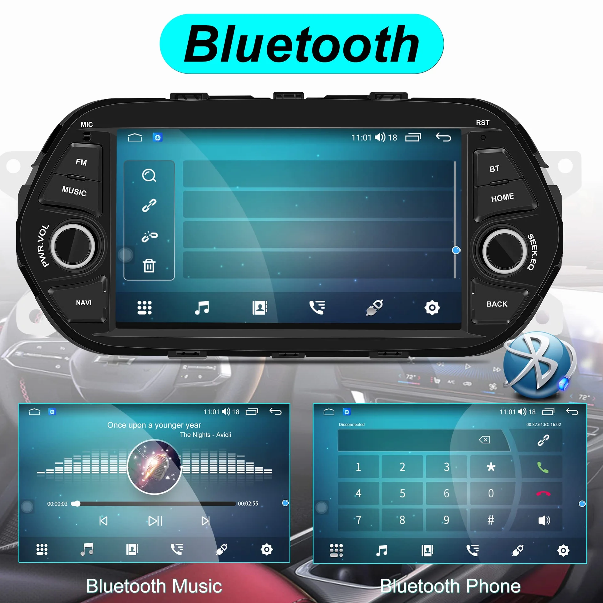 Android 13 Autoradio GPS Navigator 8-rdzeniowy Bluetooth 7-calowy ekran dotykowy bezprzewodowy CarPlay Android Auto DAB+ WiFi RDS OBD2 4G 64GB ROM dla FIAT EGEA TIPO 2015-2017