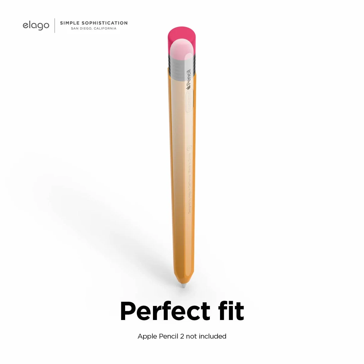 elago Classic Pencil Case Kompatybilny z Apple Pencil 2nd Generation Etui, kompatybilny z ładowaniem magnetycznym i podwójnym dotknięciem (obowiązkowe przeczytanie instrukcji instalacji) (żółty)