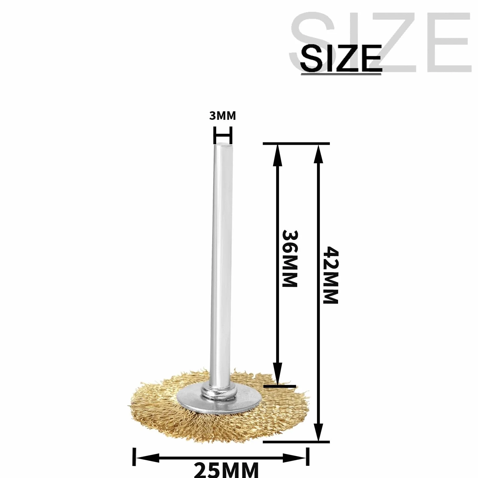 Nasadki szczotkowe do wiertarek, Szczotka garnkowa z drutu miedzianego Koło ścierne 10 szt. Trzpień 3 mm 22/25/38(38x3mm-10pcs)