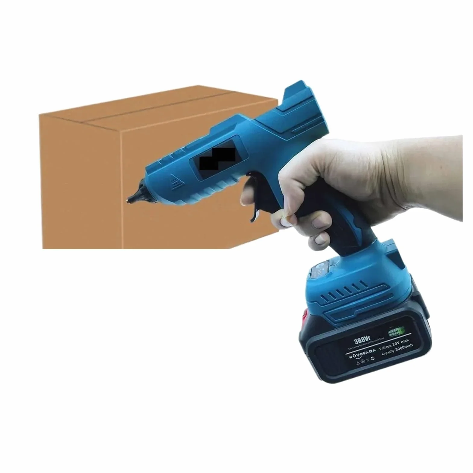 Pistolet do Kleju, elektryczny pistolet do klejenia na gorąco 18V akumulator bezprzewodowy elektryczny klej Grab 11mm klej w sztyfcie spawanie na gorąco wiatrówka(Two big battery)